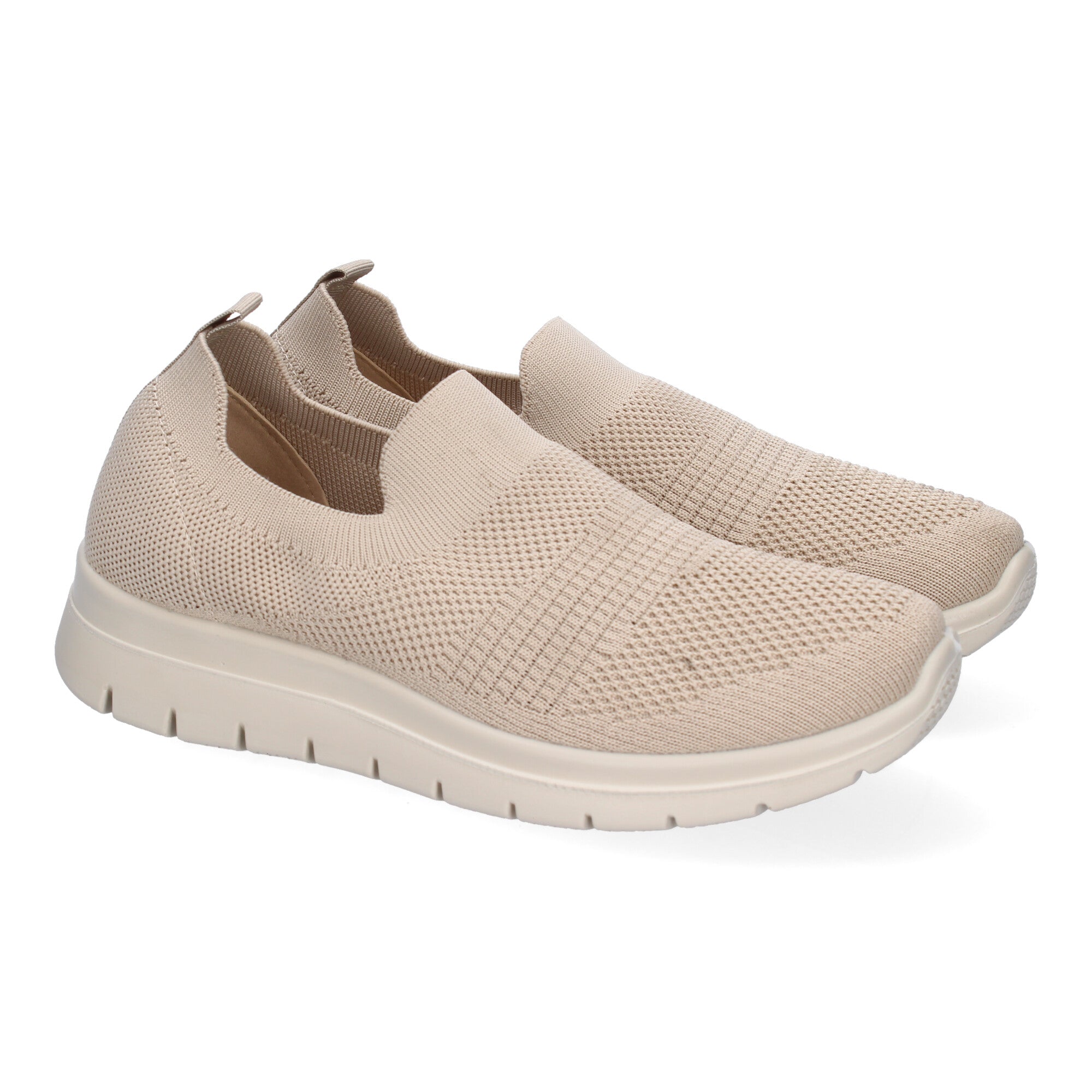 Zapatilla Plana Comoda para Mujer Beige