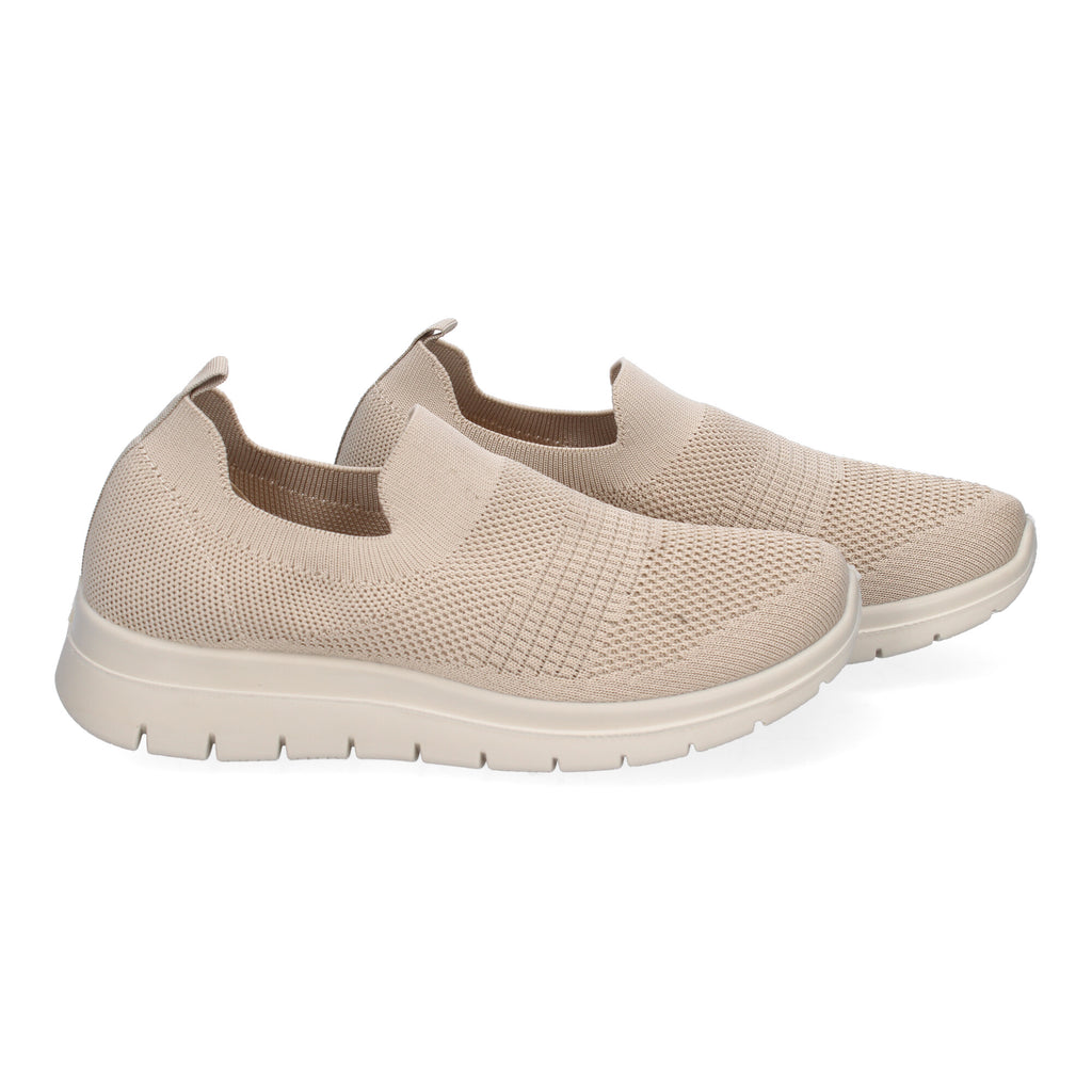 Zapatilla Plana Comoda para Mujer Beige