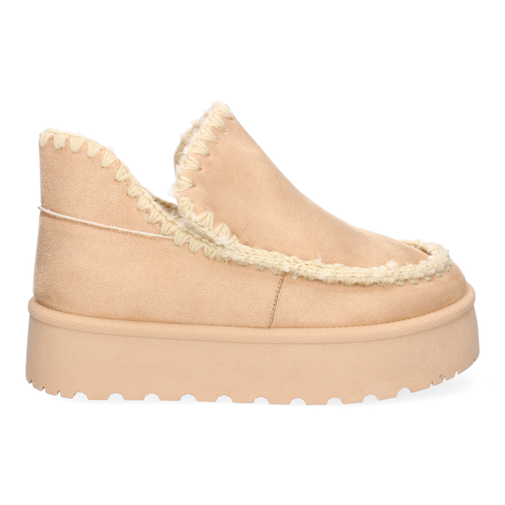 Botin beige con borreguillo interior+