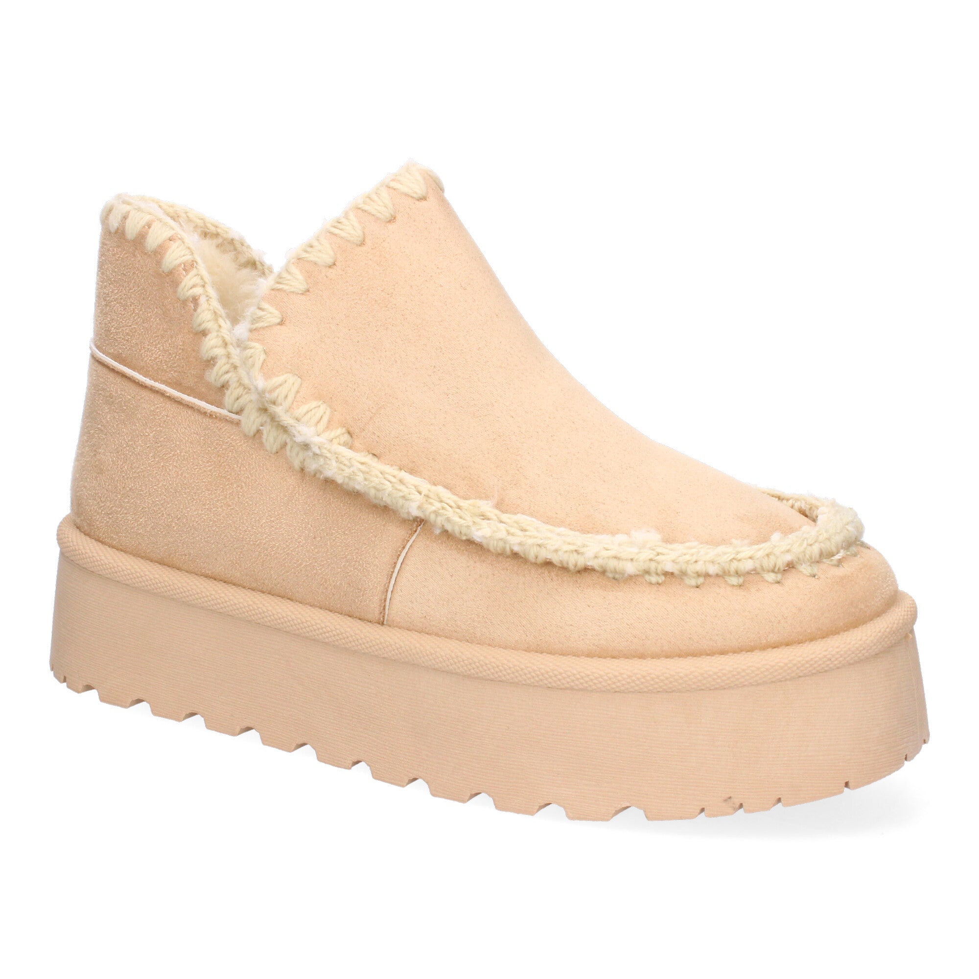 Botin beige con borreguillo interior+
