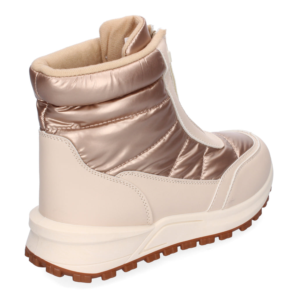 Botines beige con acolchado