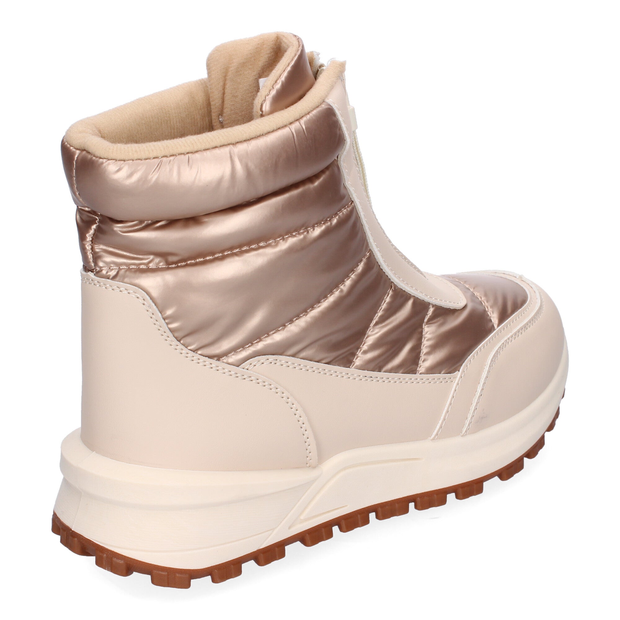 Botines beige con acolchado