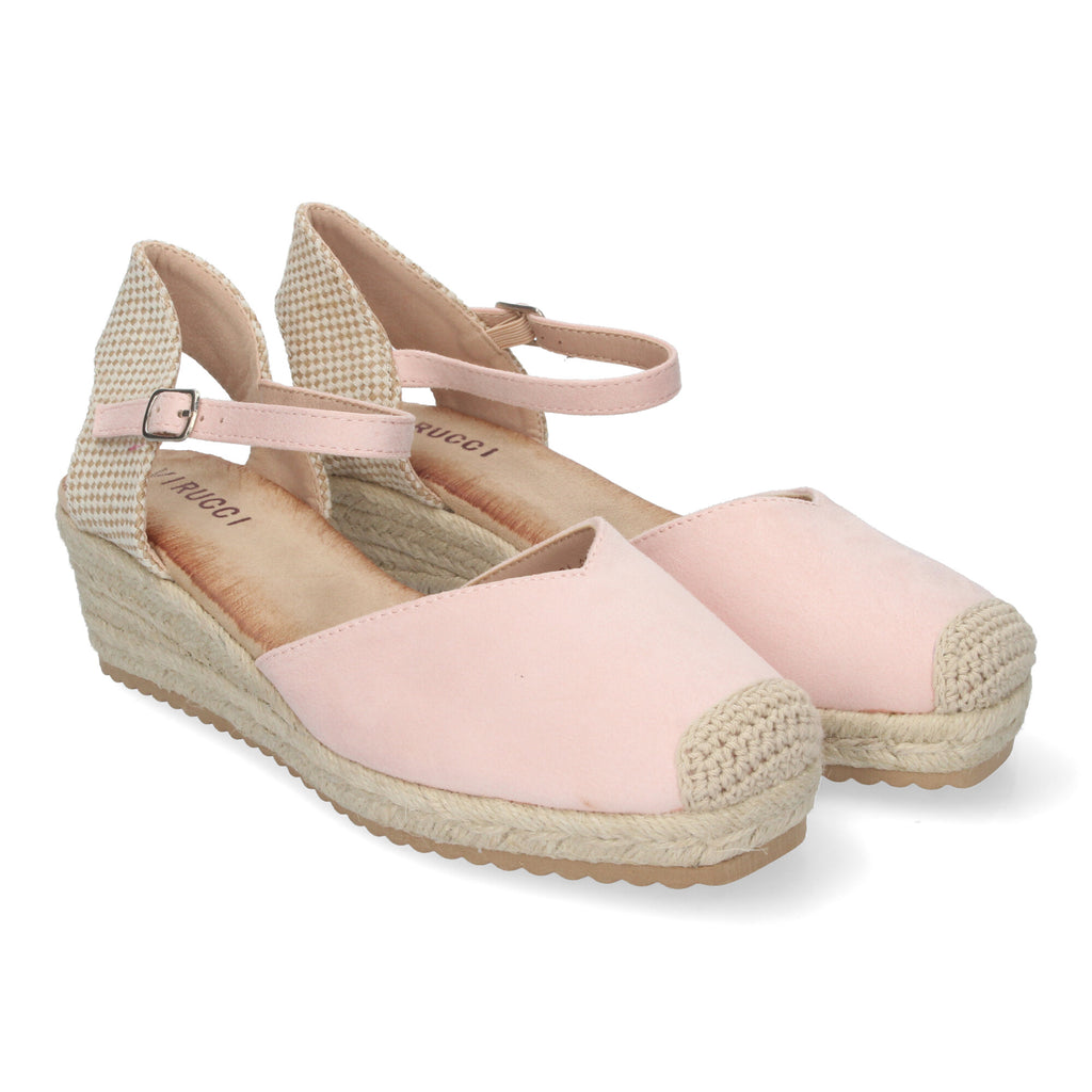 Sandalia de Cuña para Mujer, Cómoda y Elegante, Forrada de Yute  en la Pala y Hebilla