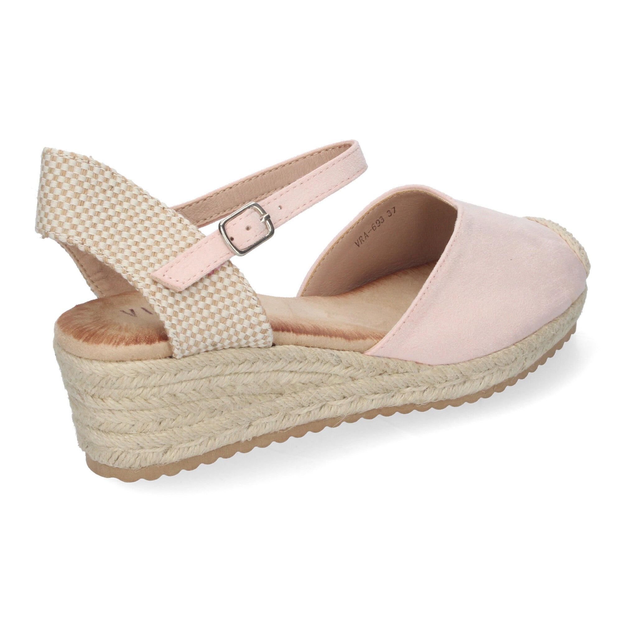 Sandalia de Cuña para Mujer, Cómoda y Elegante, Forrada de Yute  en la Pala y Hebilla