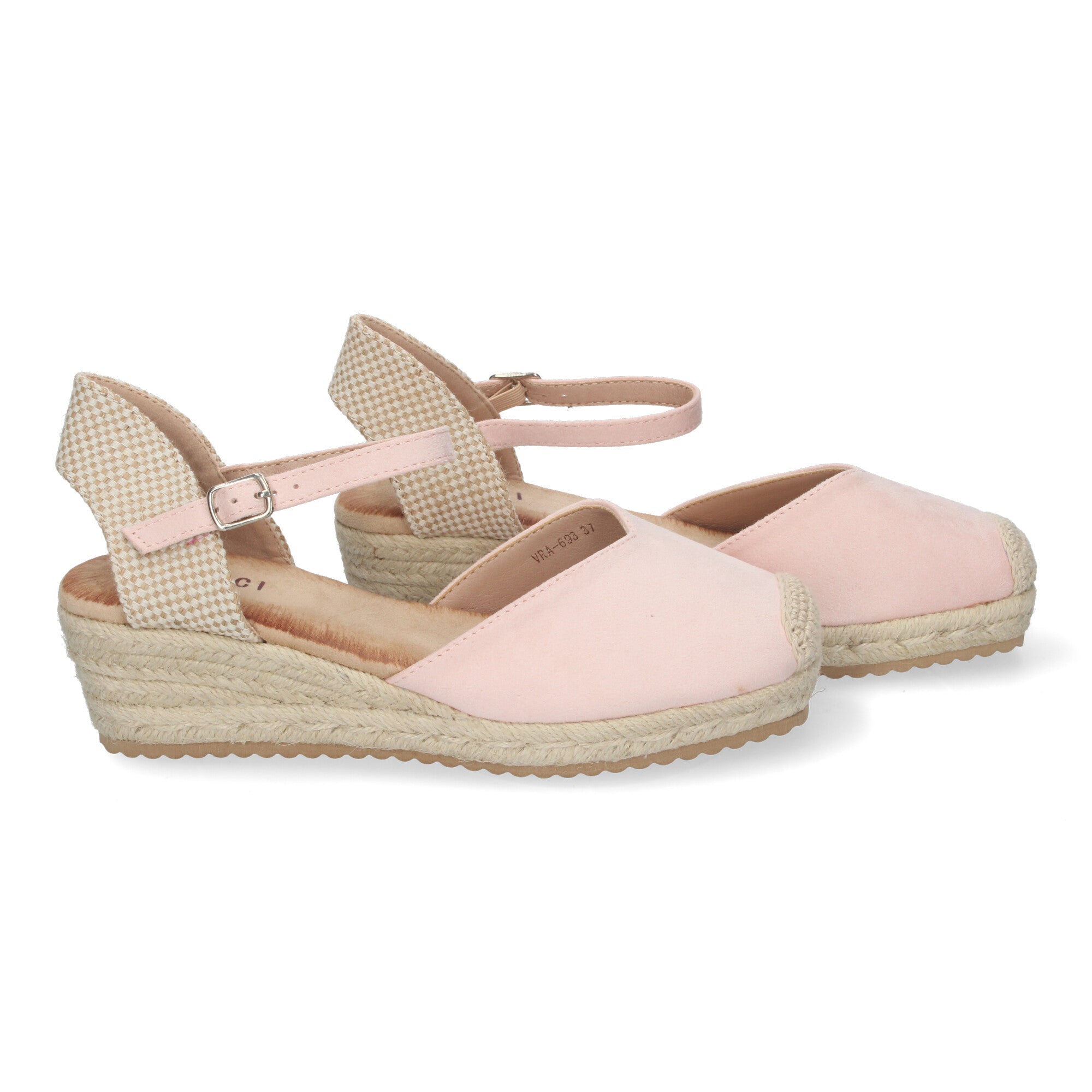 Sandalia de Cuña para Mujer, Cómoda y Elegante, Forrada de Yute  en la Pala y Hebilla
