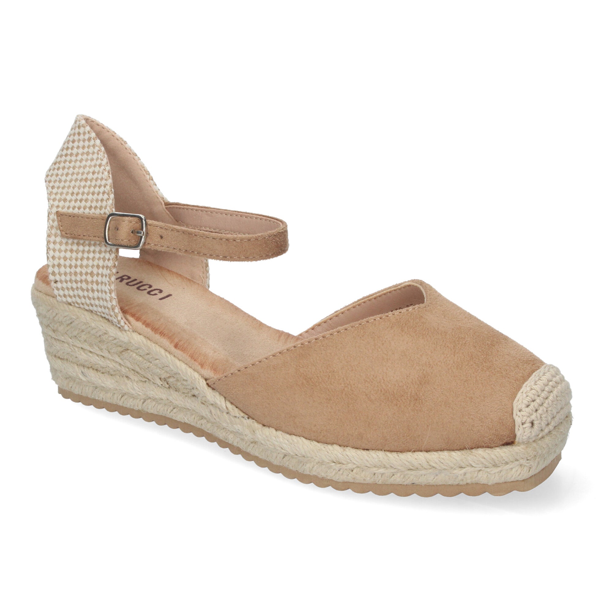 Sandalia de Cuña para Mujer, Cómoda y Elegante, Forrada de Yute en la Pala y Hebilla