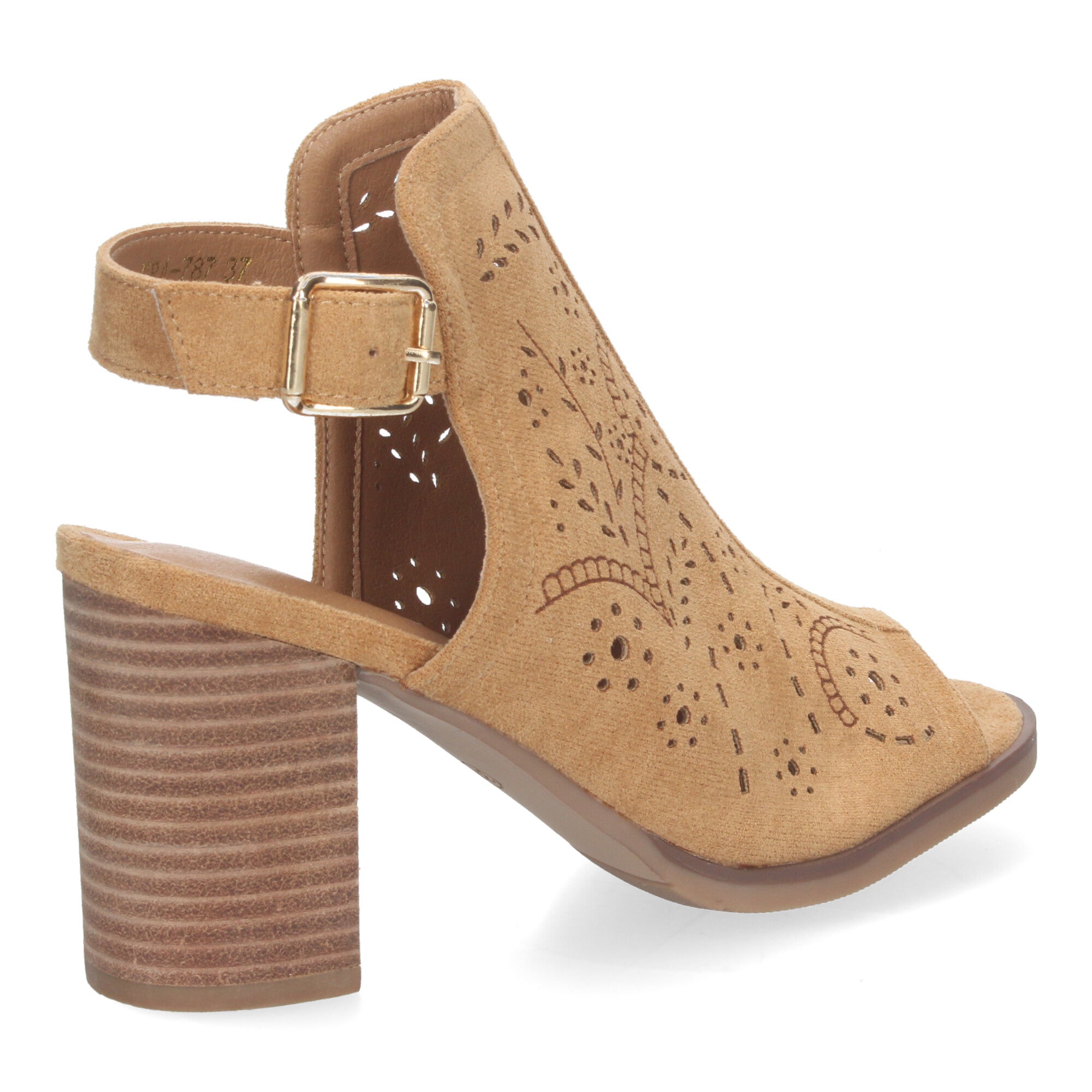 Botin tacón con calados