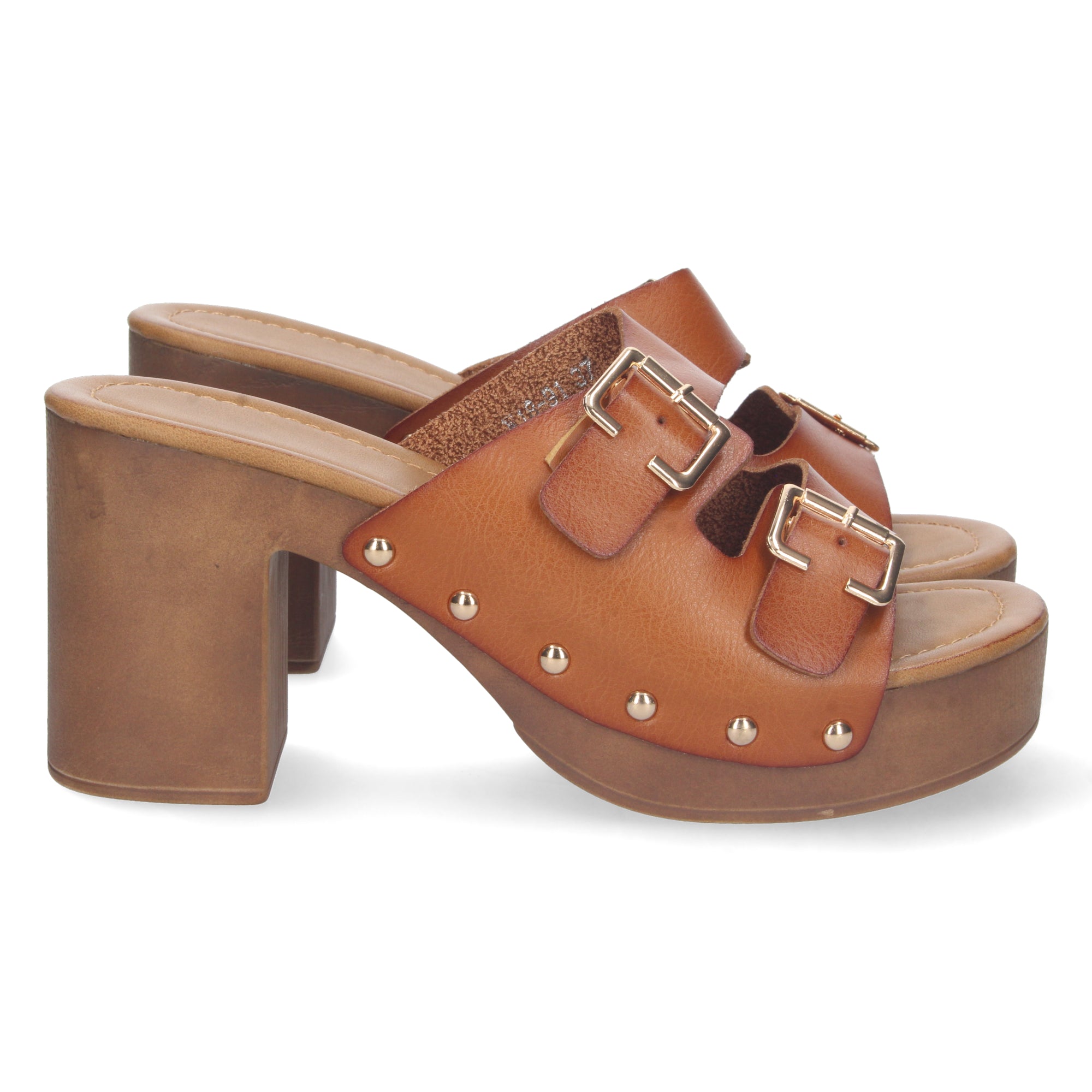 Sandalia Camel de Tacon  y Plataforma Para Mujer