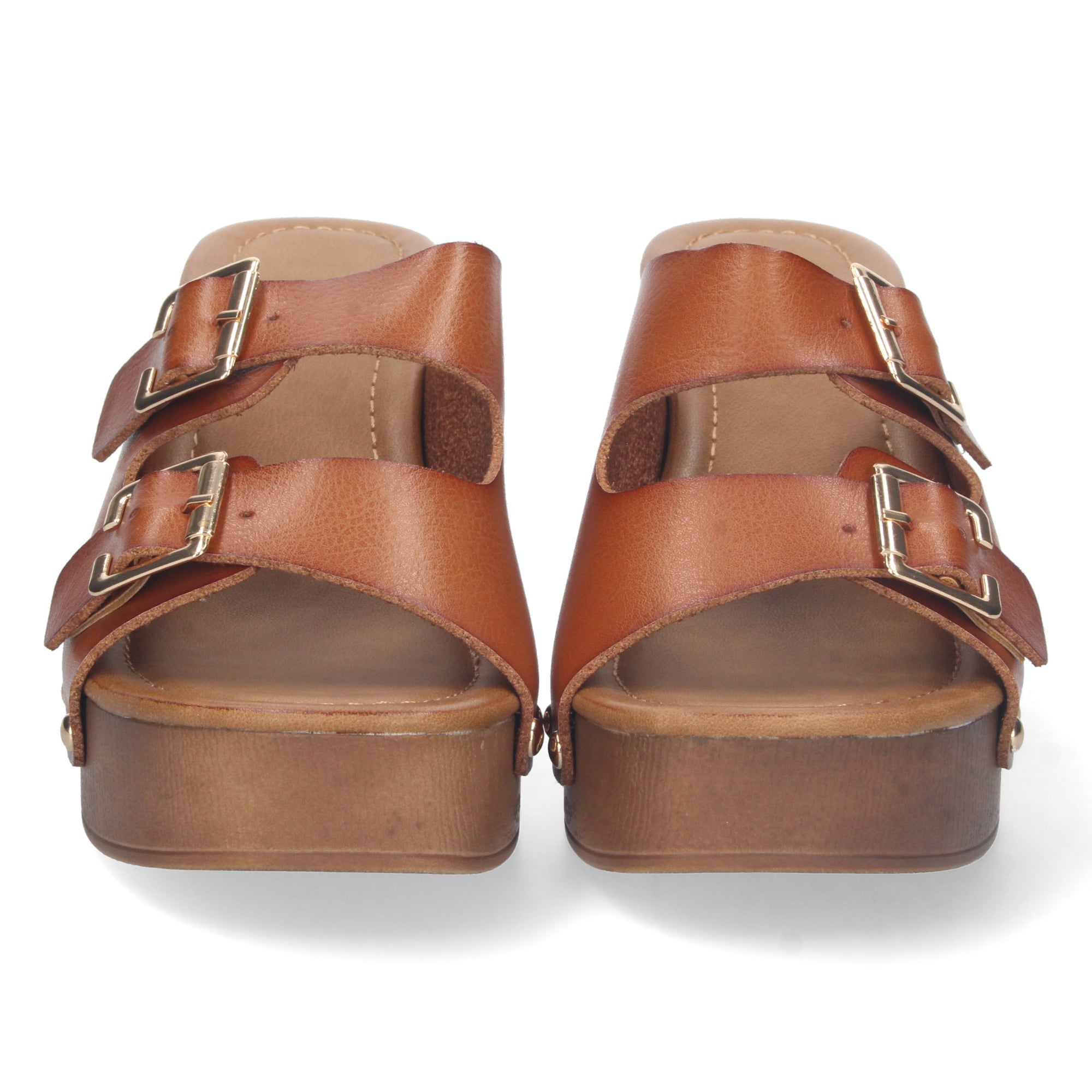 Sandalia Camel de Tacon  y Plataforma Para Mujer