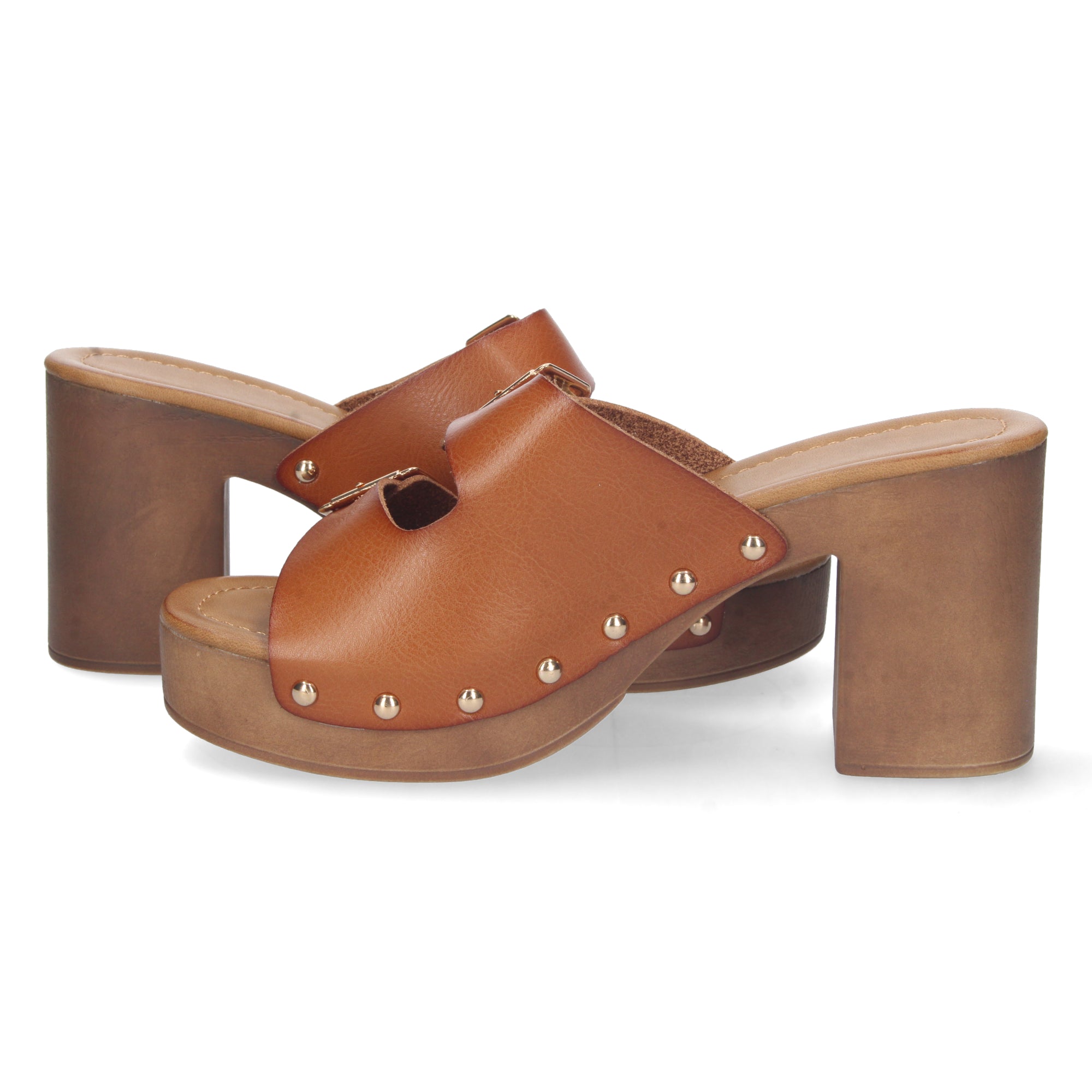Sandalia Camel de Tacon  y Plataforma Para Mujer