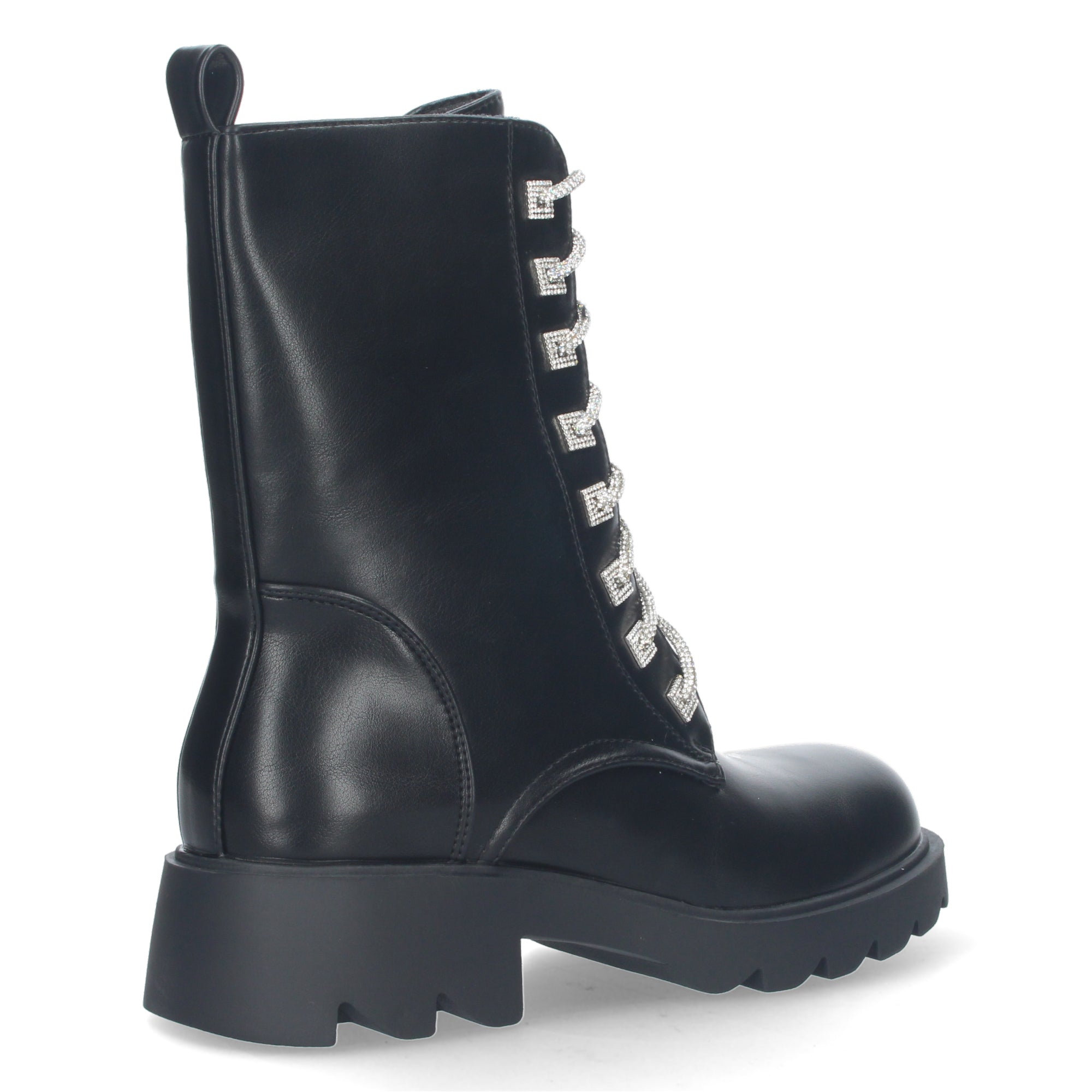 Botin negro con cordones