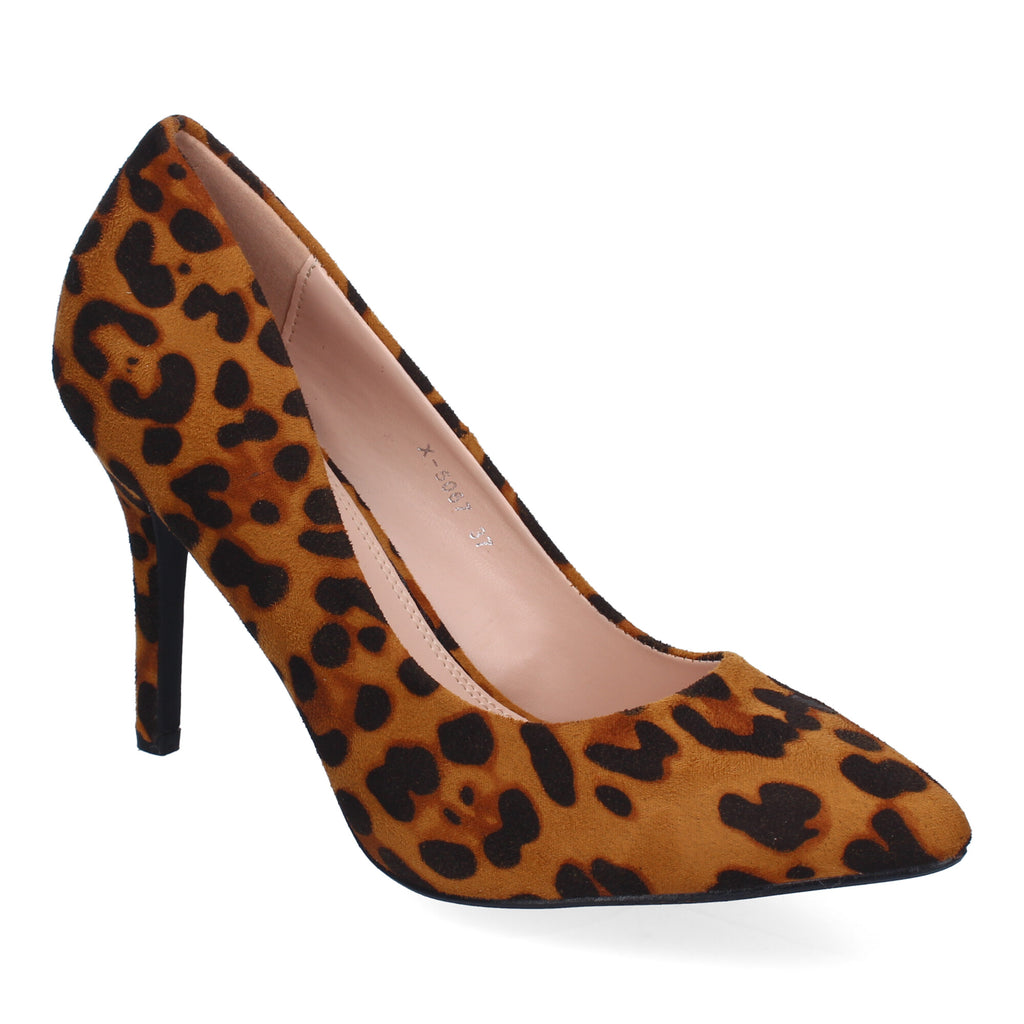 Zapato Leopardo Animal Print De Salón con Tacon Fino