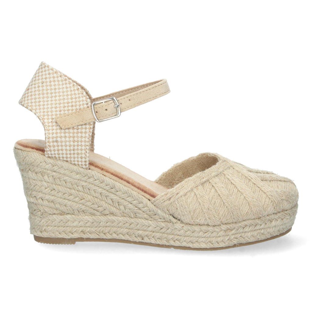 Sandalias de Cuña para Mujer Elegantes con Puntera Abierta y Hebilla