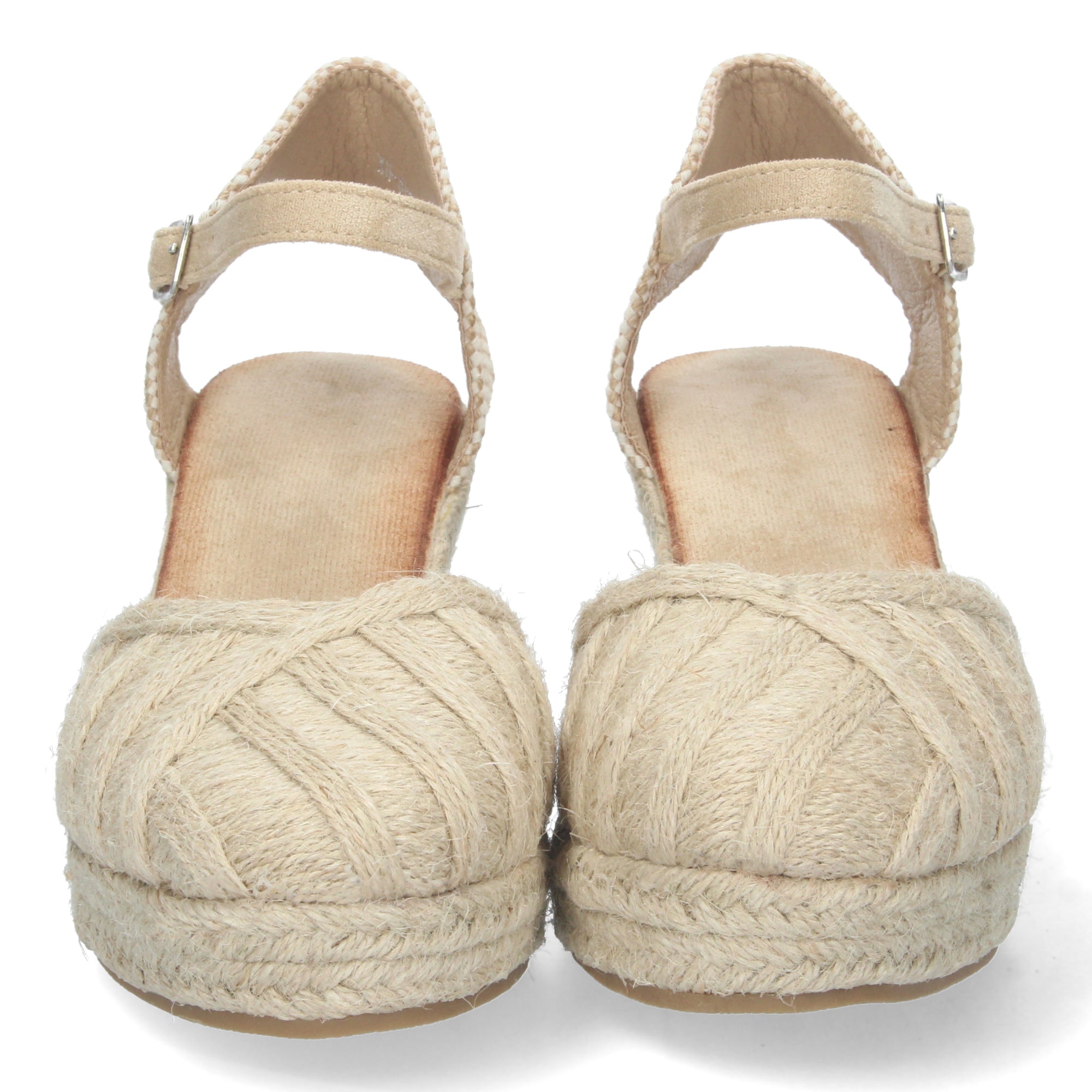 Sandalias de Cuña para Mujer Elegantes con Puntera Abierta y Hebilla