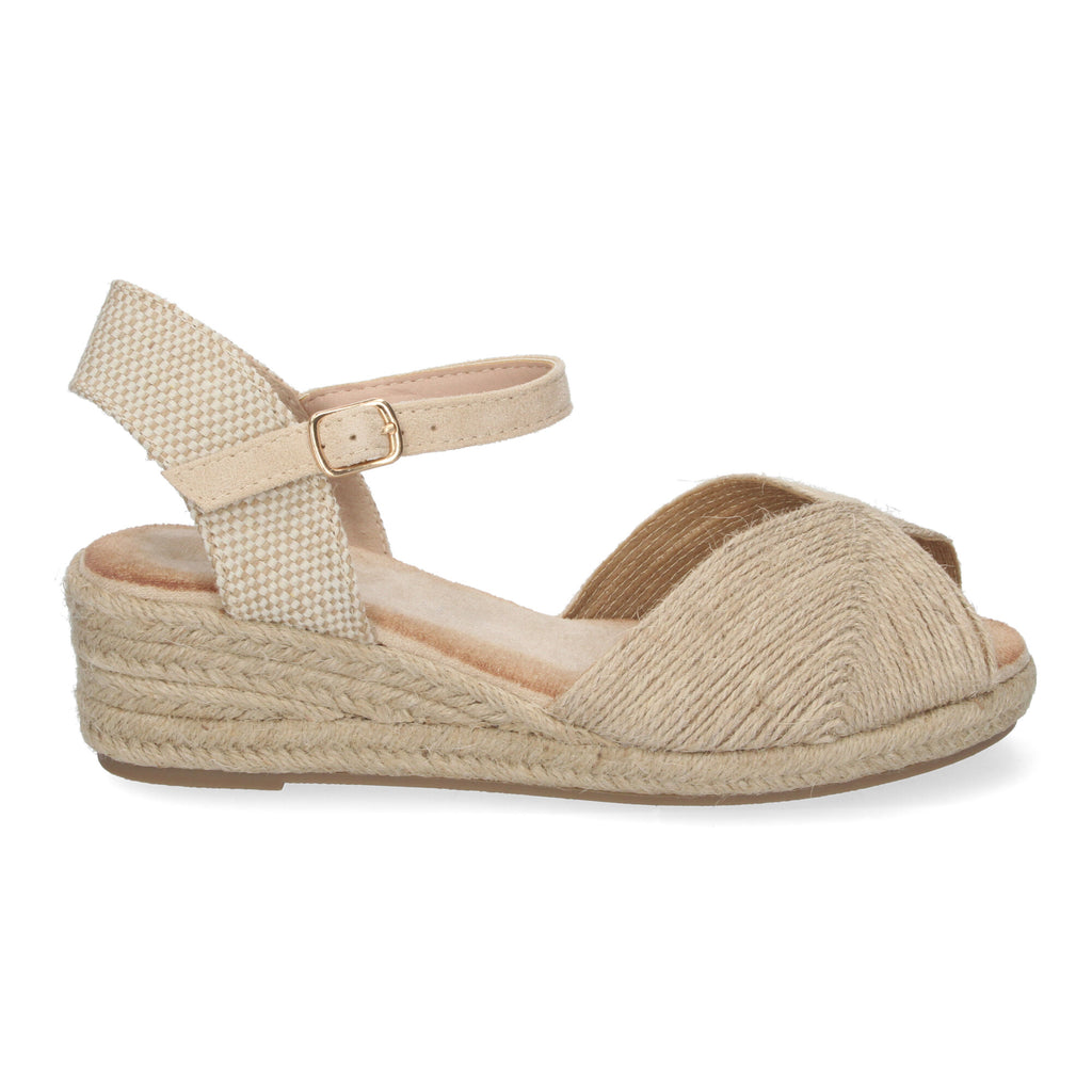 Sandalias de Cuña para Mujer Elegantes con Puntera Abierta y Hebilla