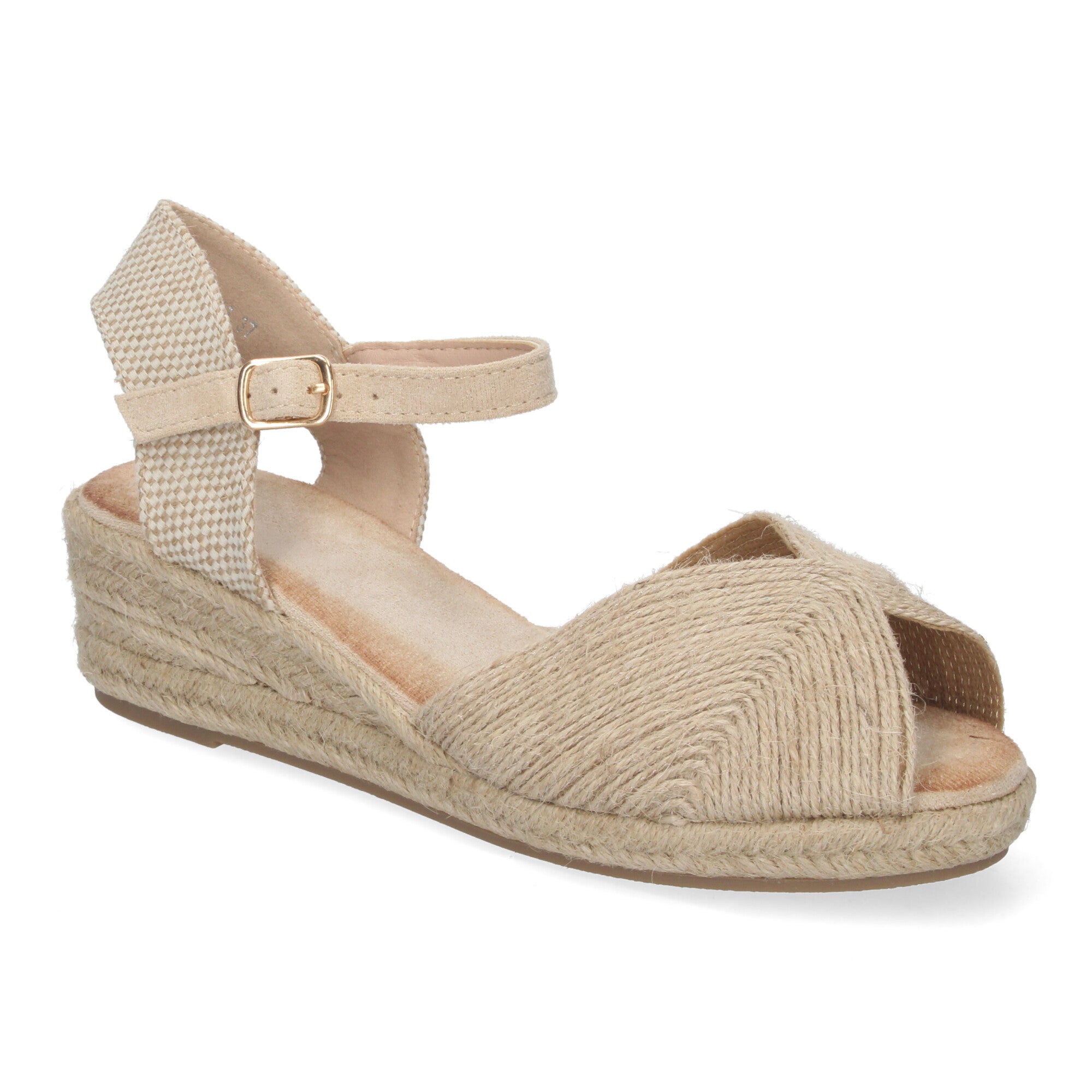 Sandalias de Cuña para Mujer Elegantes con Puntera Abierta y Hebilla