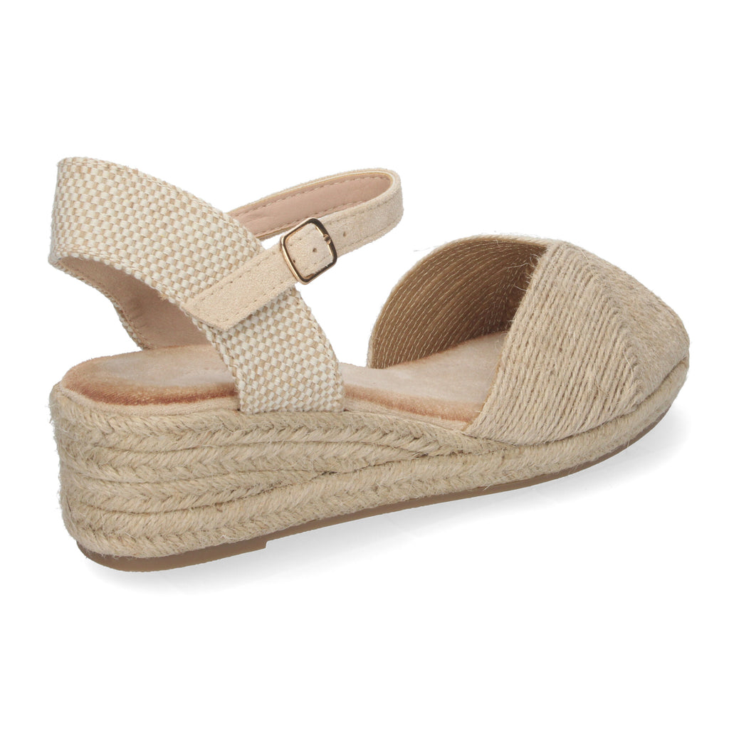 Sandalias de Cuña para Mujer Elegantes con Puntera Abierta y Hebilla