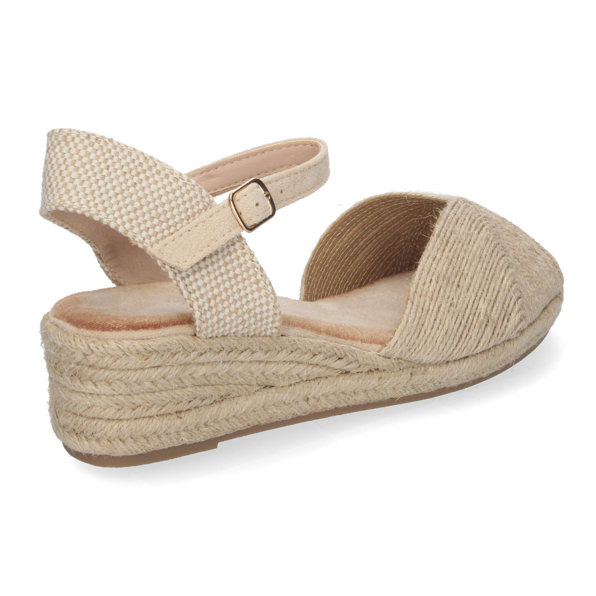 Sandalias de Cuña para Mujer Elegantes con Puntera Abierta y Hebilla