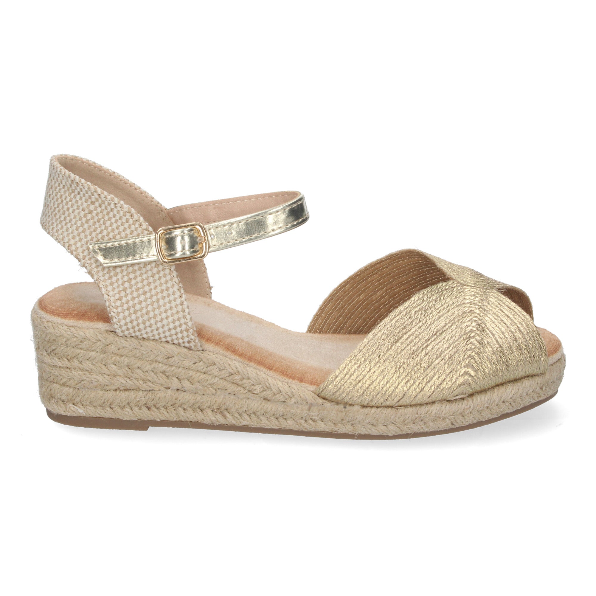 Sandalias de Cuña para Mujer Elegantes con Puntera Abierta y Hebilla
