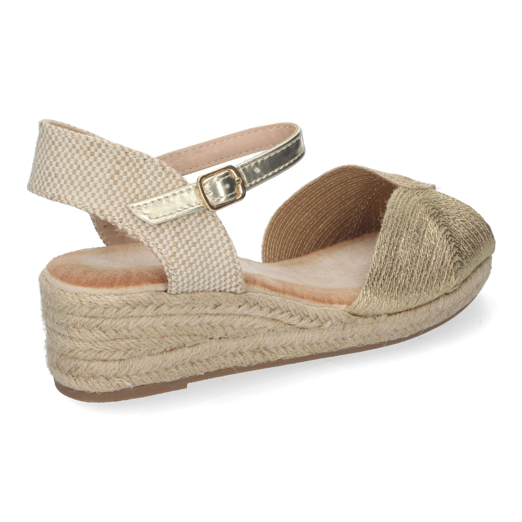 Sandalias de Cuña para Mujer Elegantes con Puntera Abierta y Hebilla