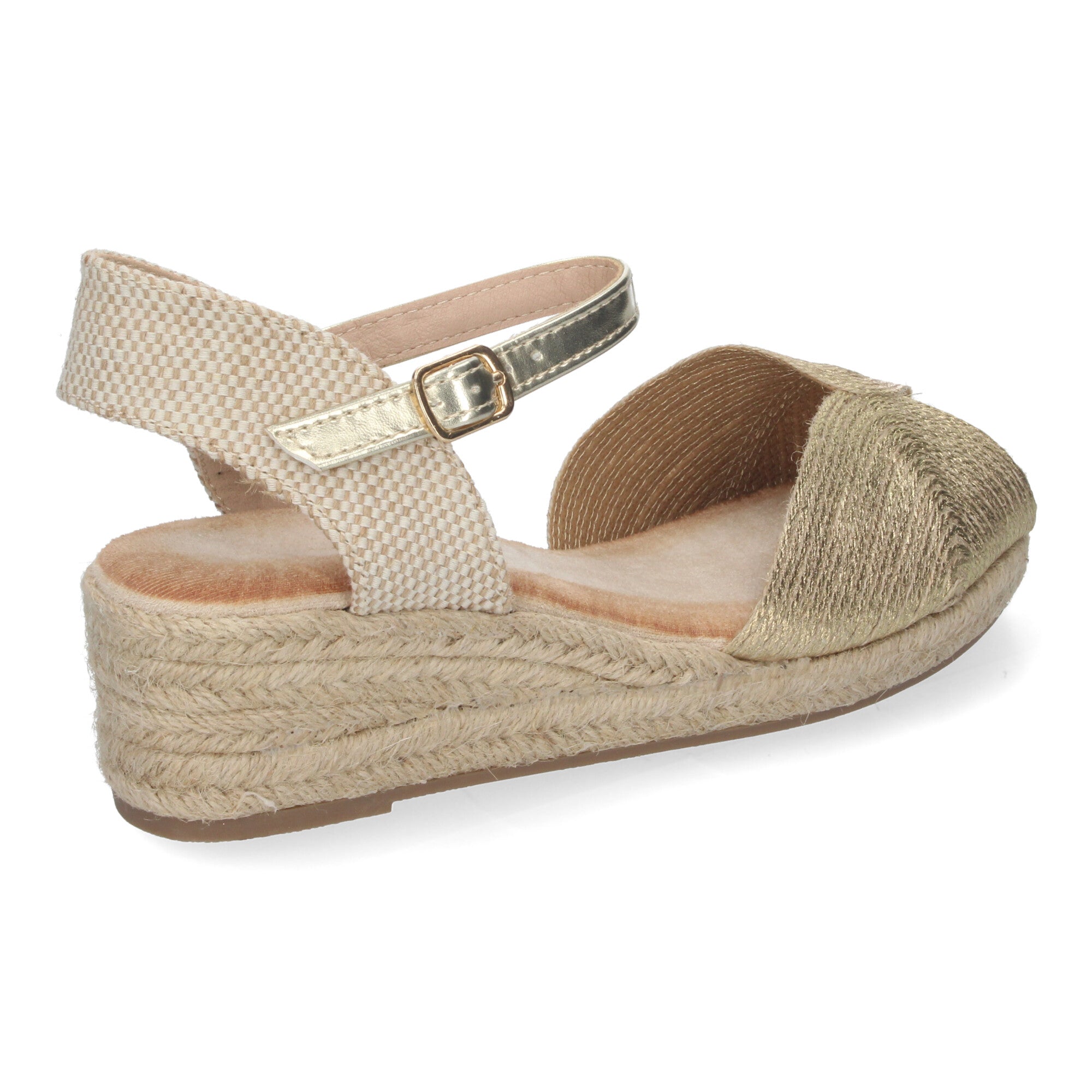 Sandalias de Cuña para Mujer Elegantes con Puntera Abierta y Hebilla