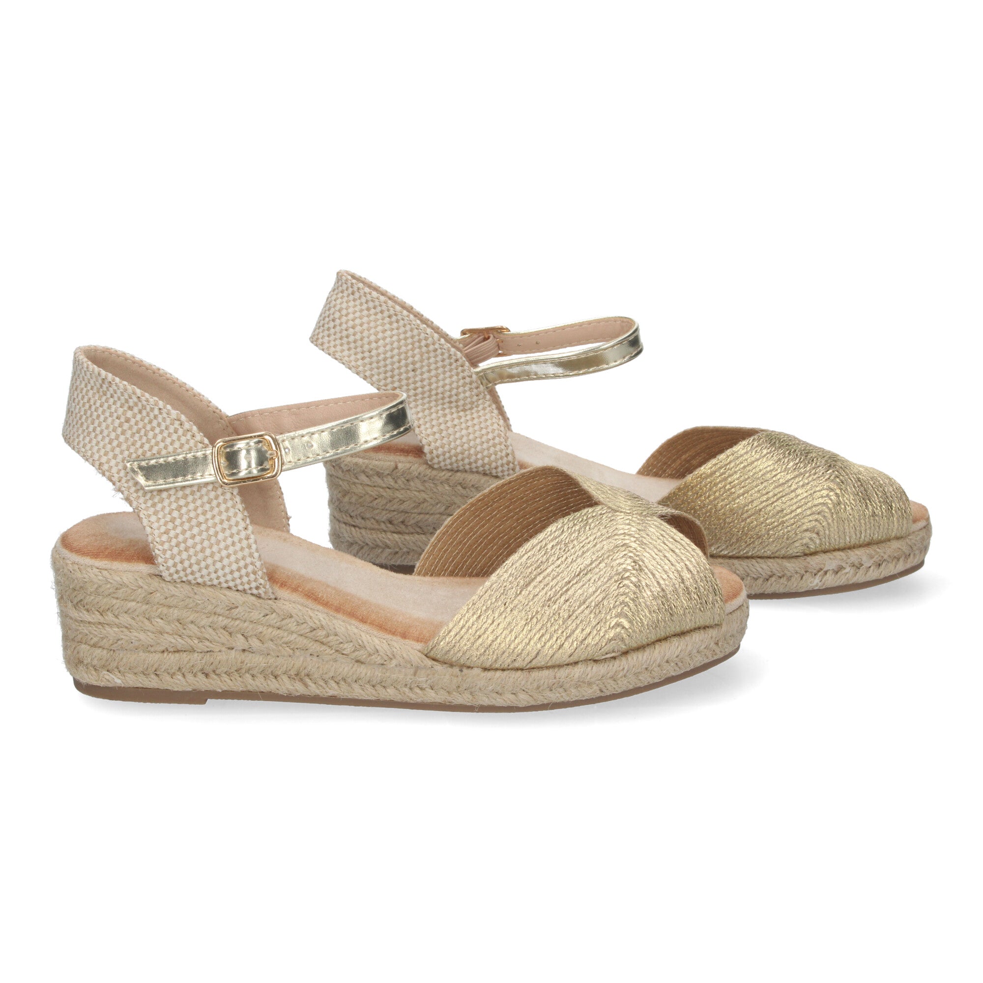 Sandalias de Cuña para Mujer Elegantes con Puntera Abierta y Hebilla