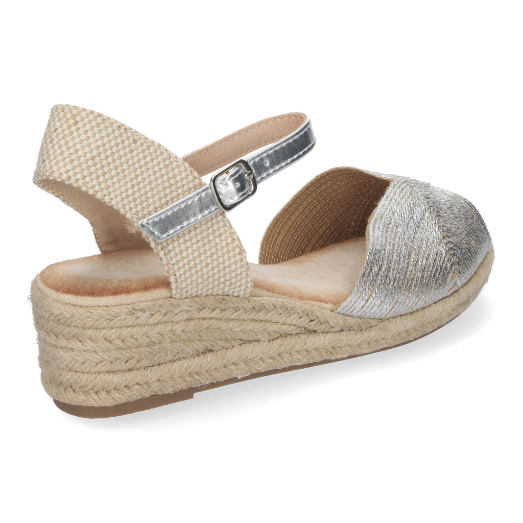 Sandalias de Cuña para Mujer Elegantes con Puntera Abierta y Cierre de Hebilla