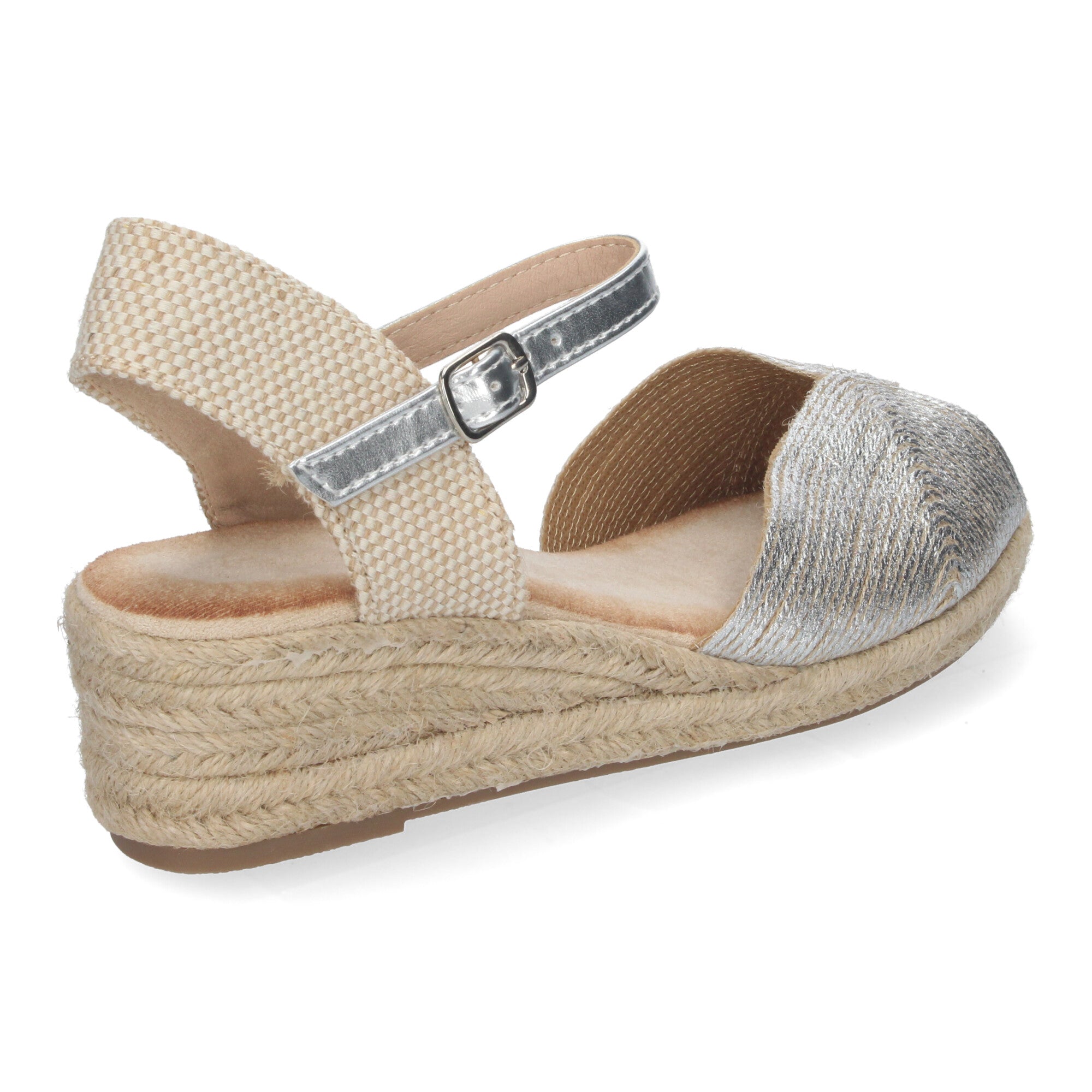Sandalias de Cuña para Mujer Elegantes con Puntera Abierta y Cierre de Hebilla