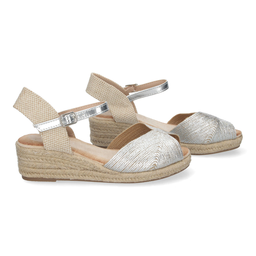 Sandalias de Cuña para Mujer Elegantes con Puntera Abierta y Cierre de Hebilla