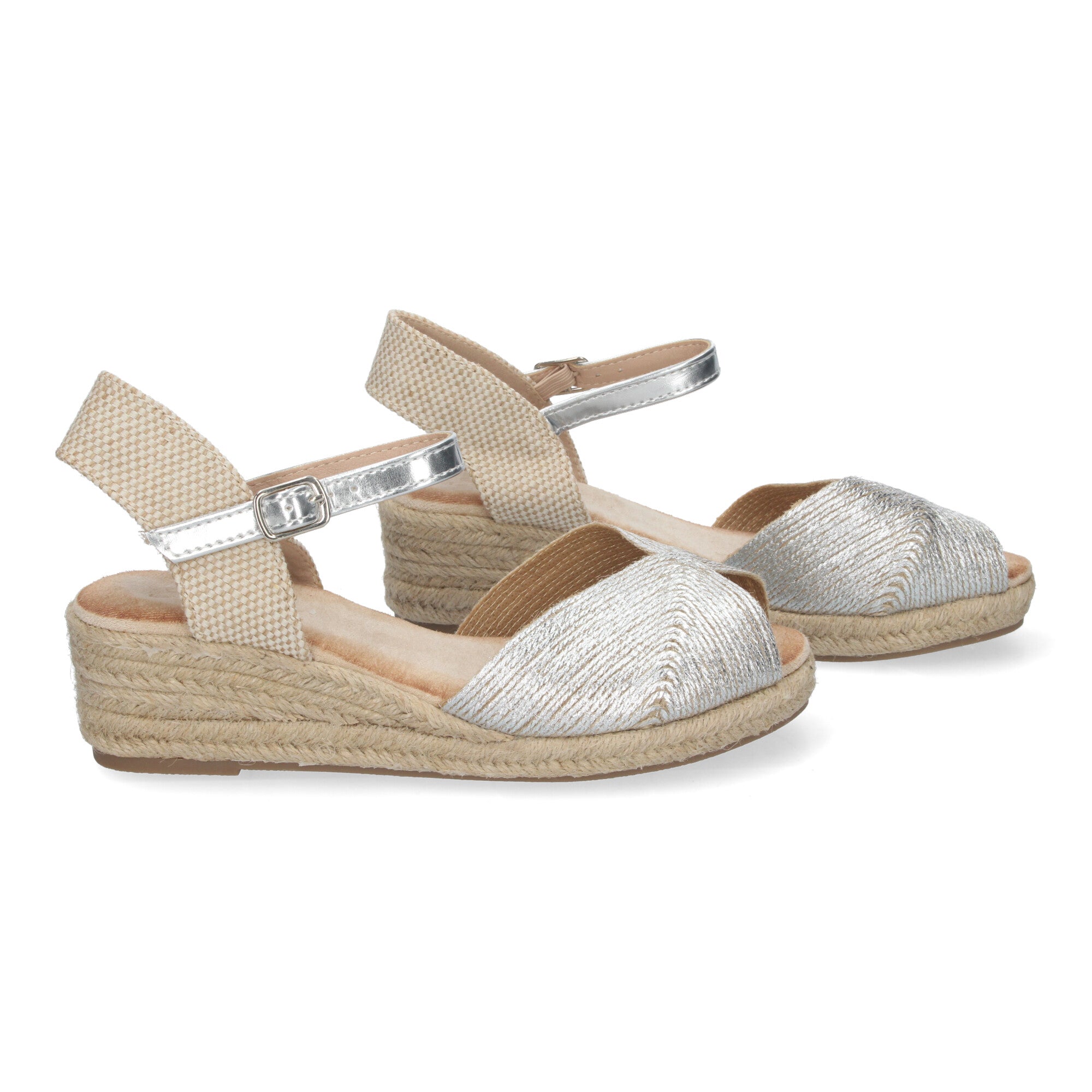 Sandalias de Cuña para Mujer Elegantes con Puntera Abierta y Cierre de Hebilla