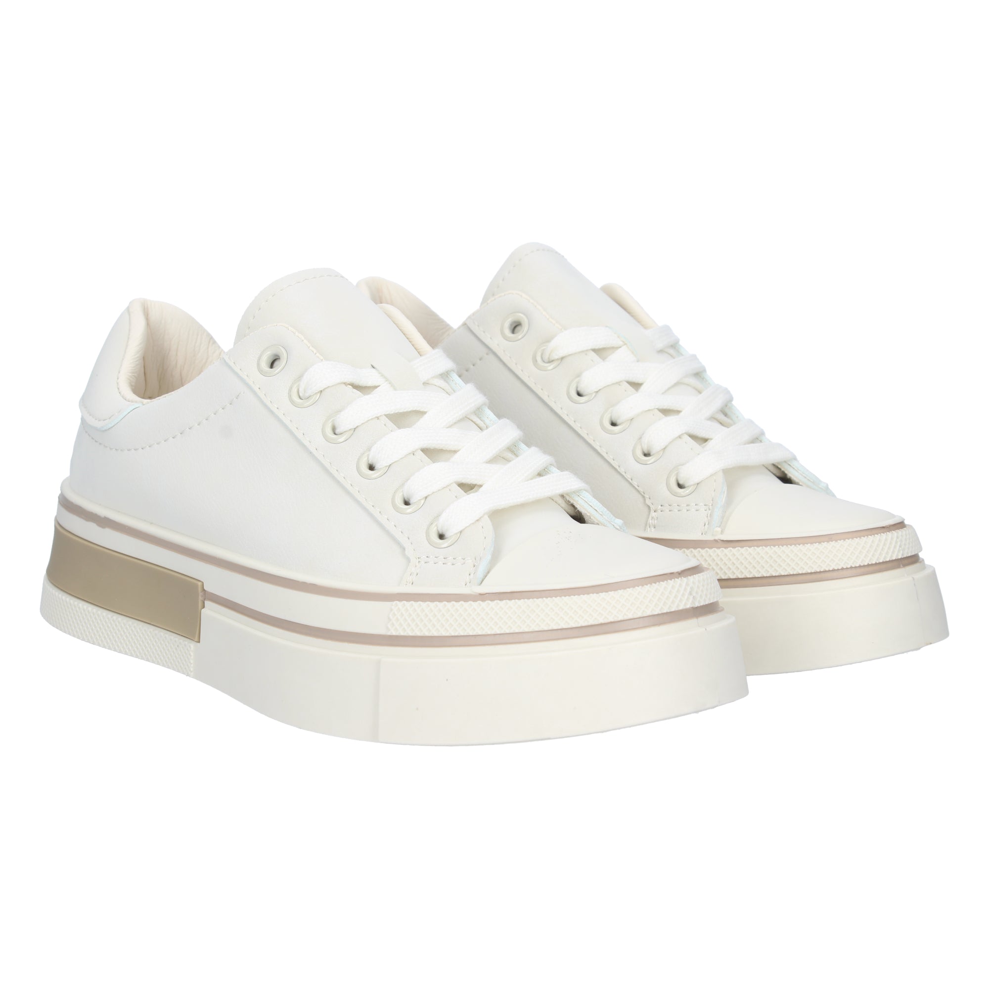 Deportiva de plataforma Beige Para Mujer
