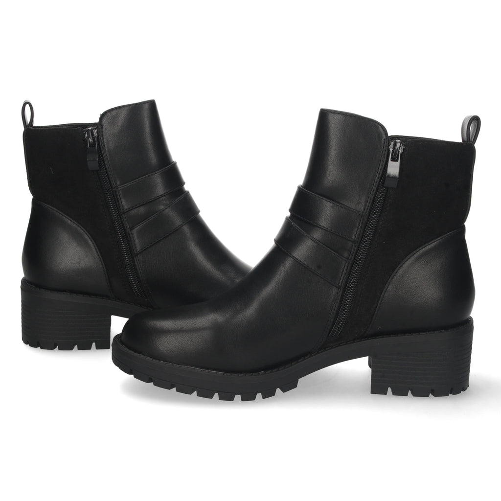 Botin negro con detalle hebilla