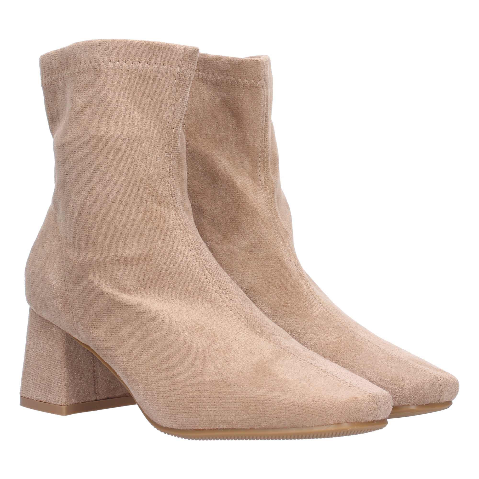 Botin kaki aterciopelado