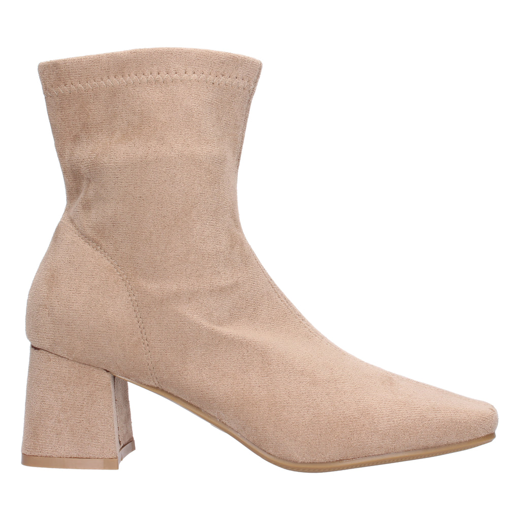 Botin kaki aterciopelado