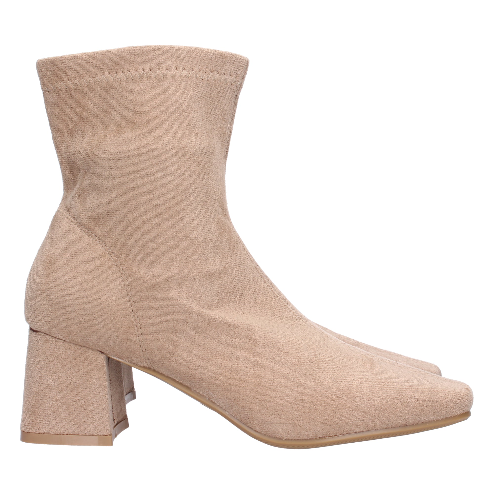 Botin kaki aterciopelado