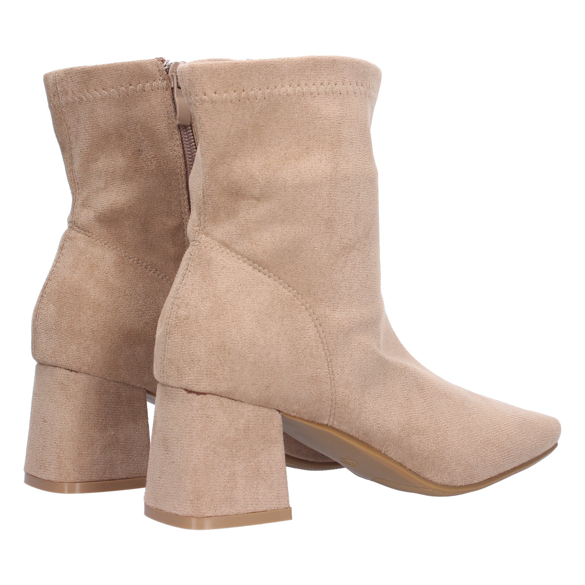 Botin kaki aterciopelado