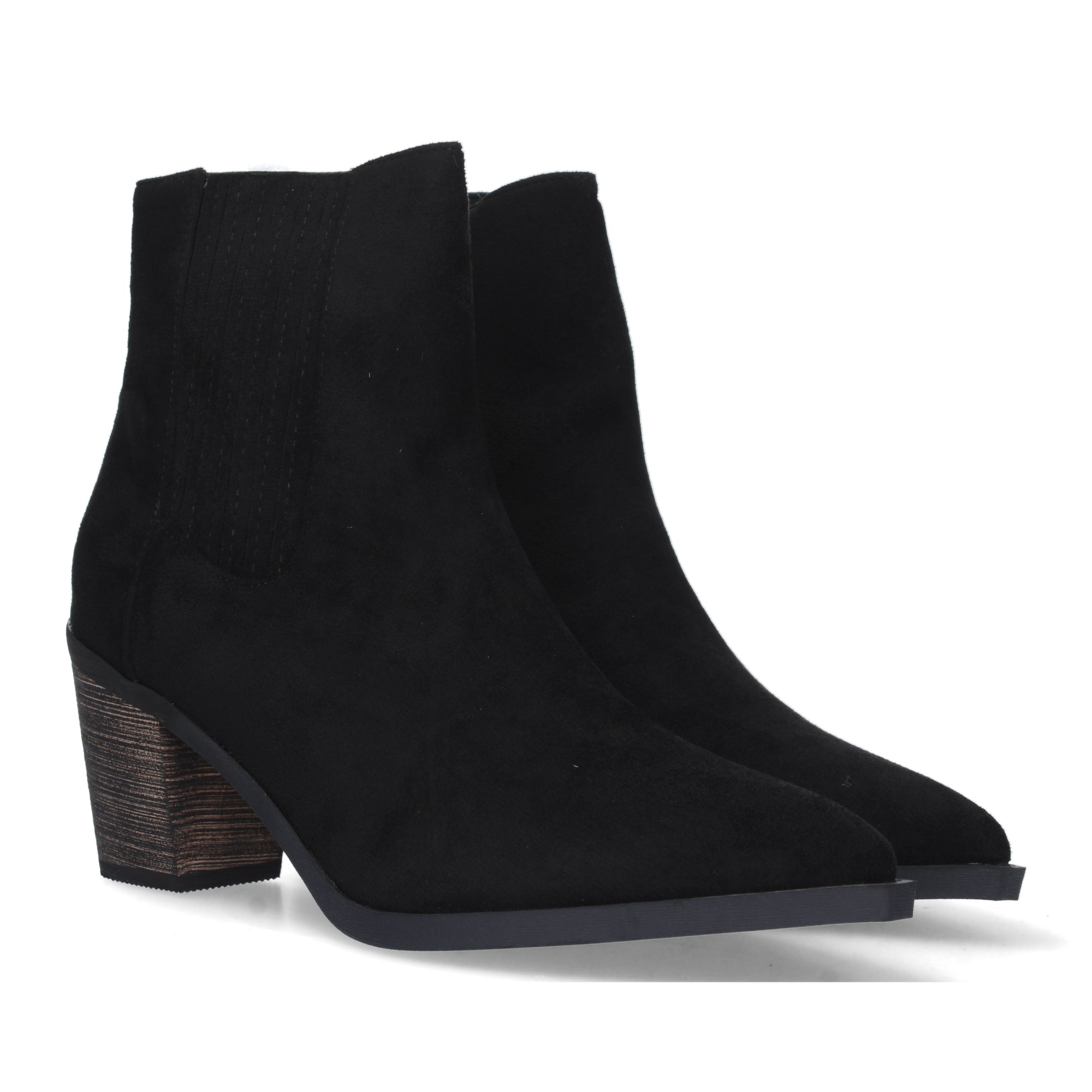 Botin negro con cierre cremallera