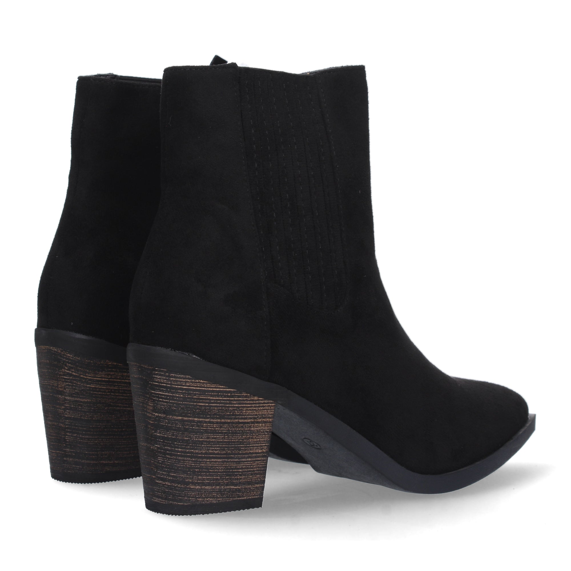 Botin negro con cierre cremallera
