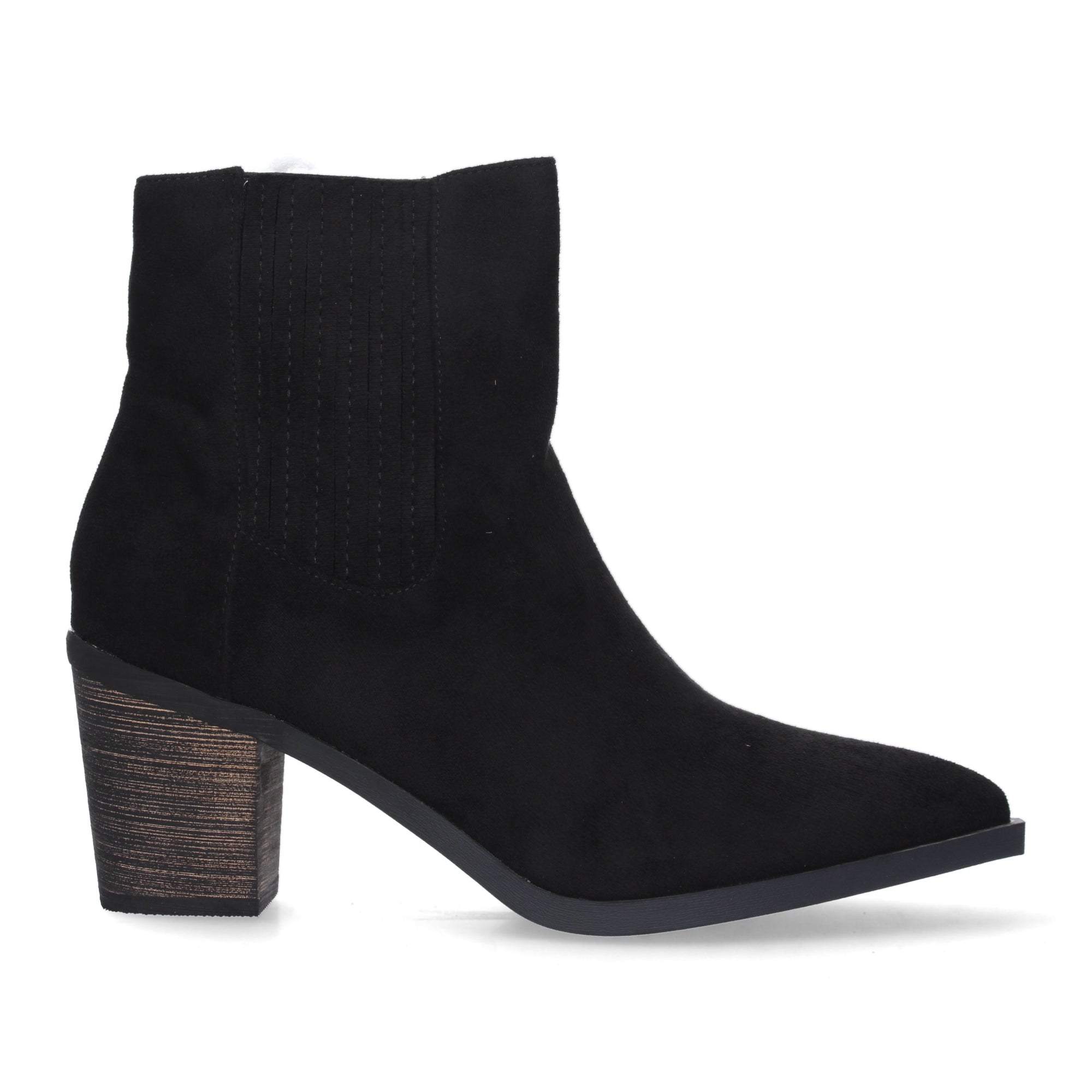 Botin negro con cierre cremallera