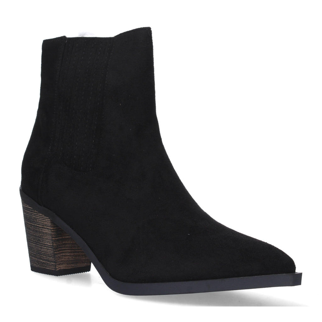 Botin negro con cierre cremallera