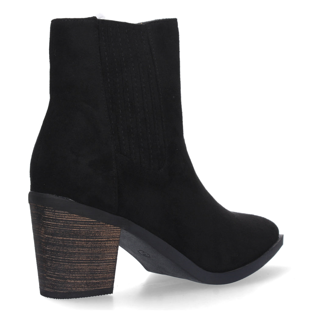 Botin negro con cierre cremallera