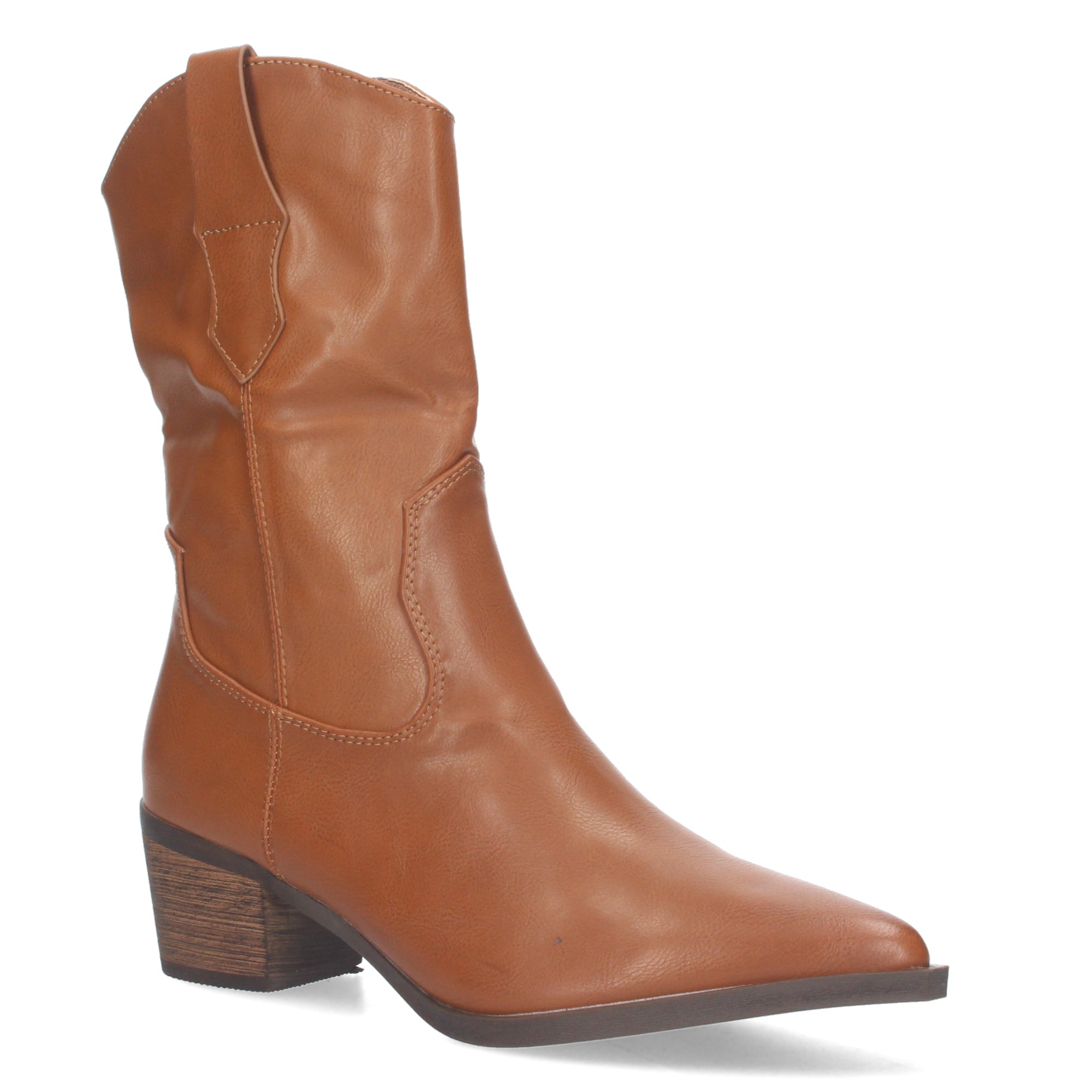 Botin campero camel con cierre cremallera