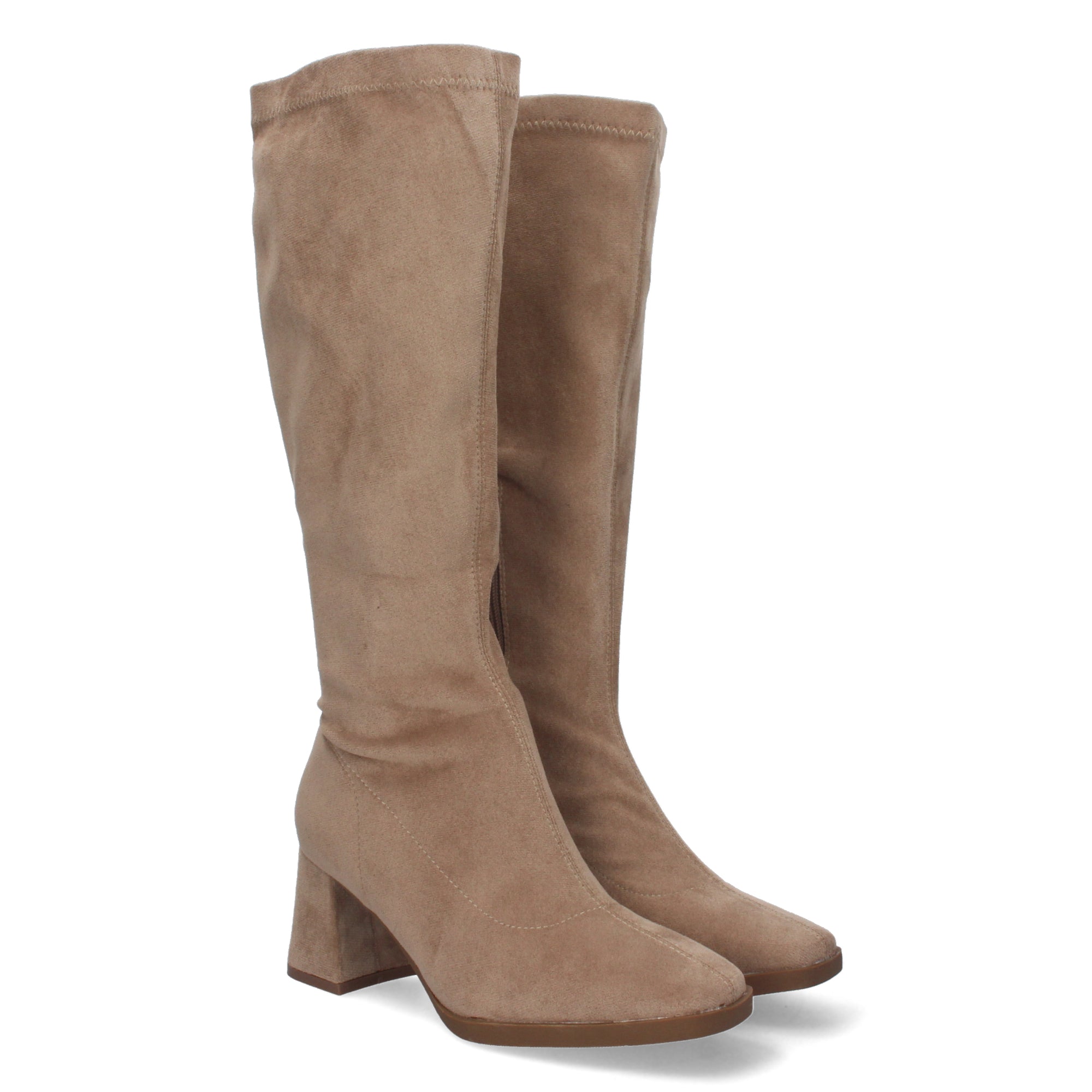 Bota Campera Lisa de Mujer con Caña Arrugada y Punta Fina