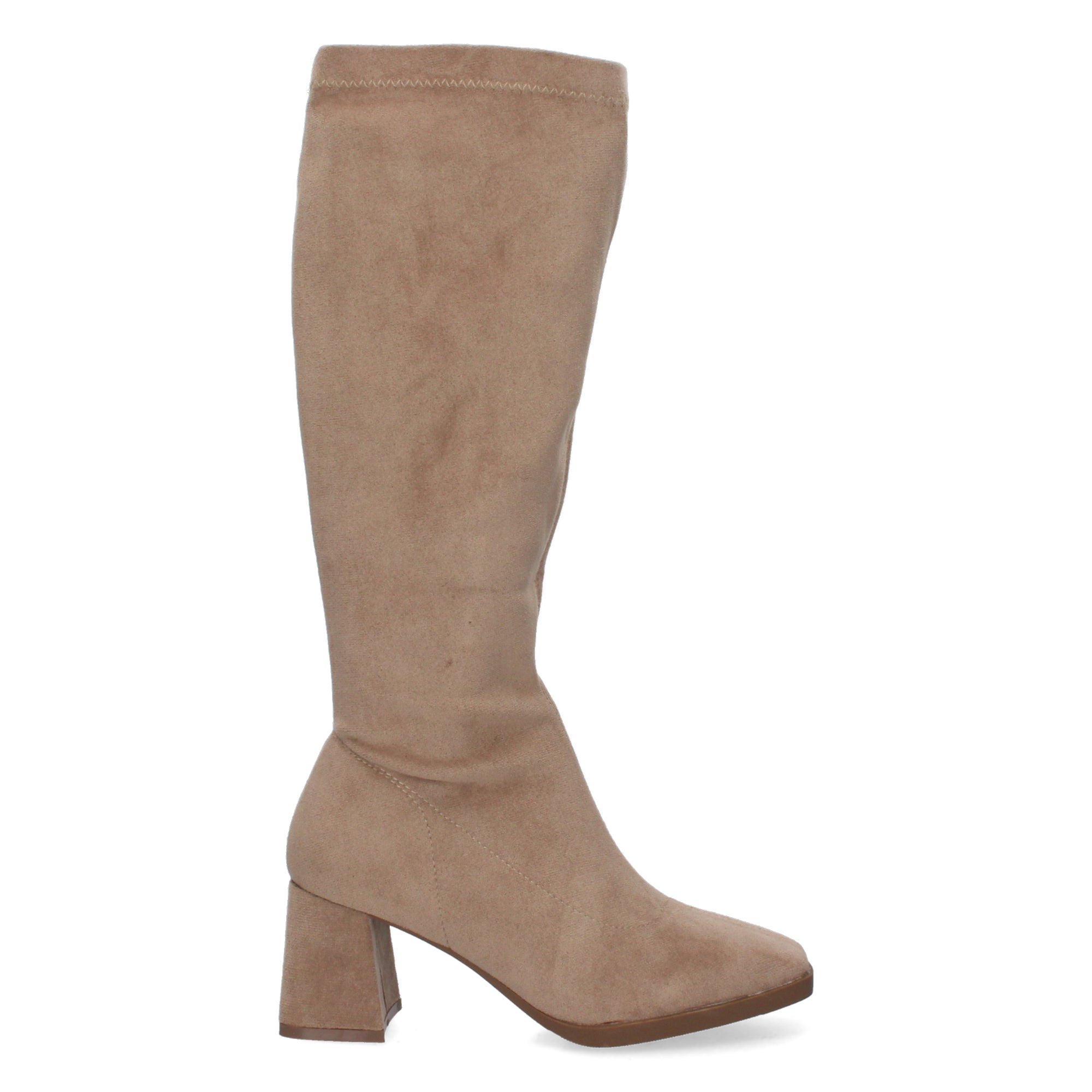 Bota Campera Lisa de Mujer con Caña Arrugada y Punta Fina