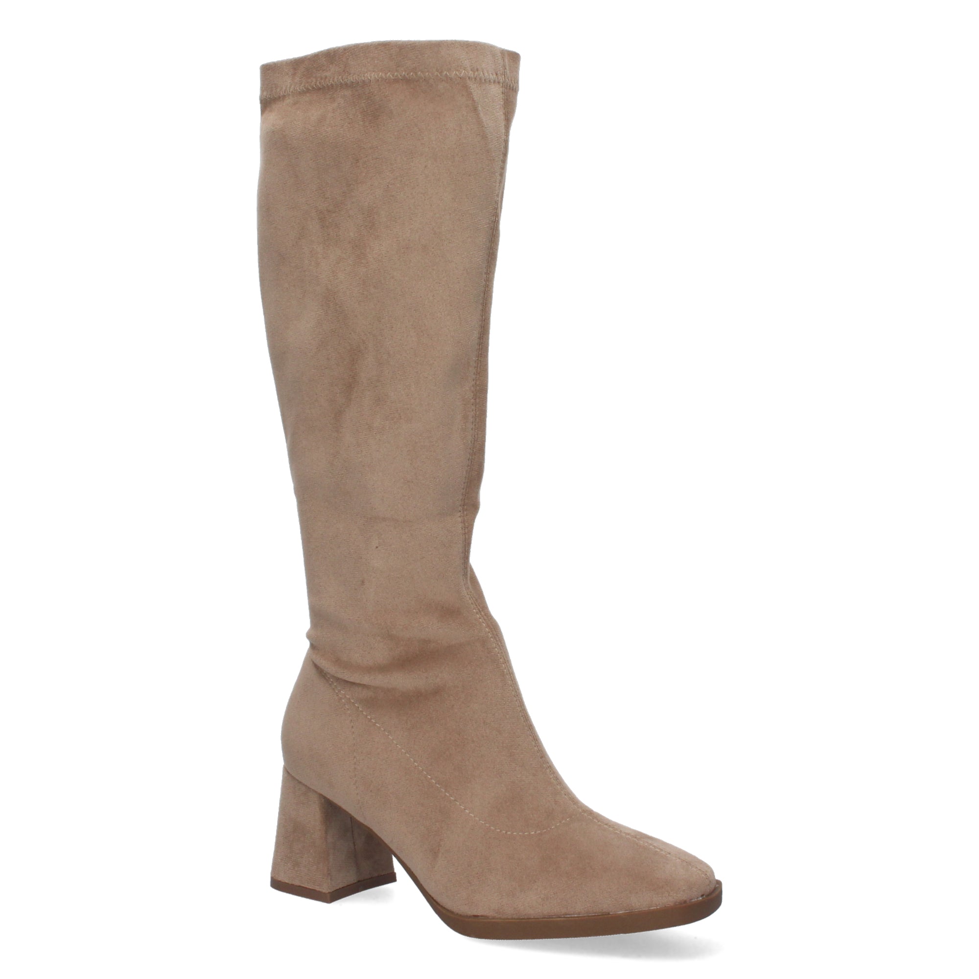 Bota Campera Lisa de Mujer con Caña Arrugada y Punta Fina
