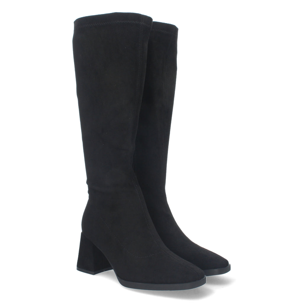Bota Campera Lisa de Mujer con Caña Arrugada y Punta Fina