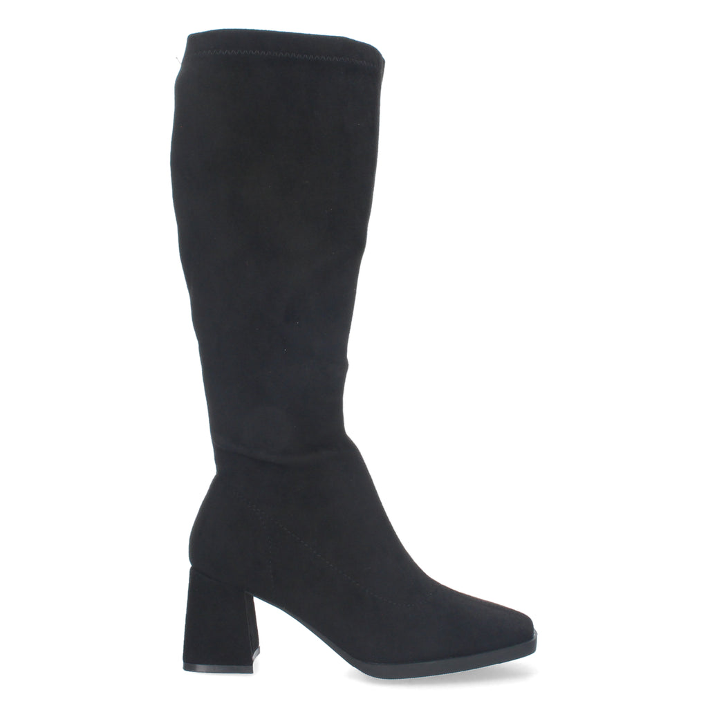 Bota Campera Lisa de Mujer con Caña Arrugada y Punta Fina