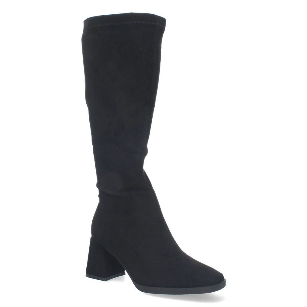 Bota Campera Lisa de Mujer con Caña Arrugada y Punta Fina