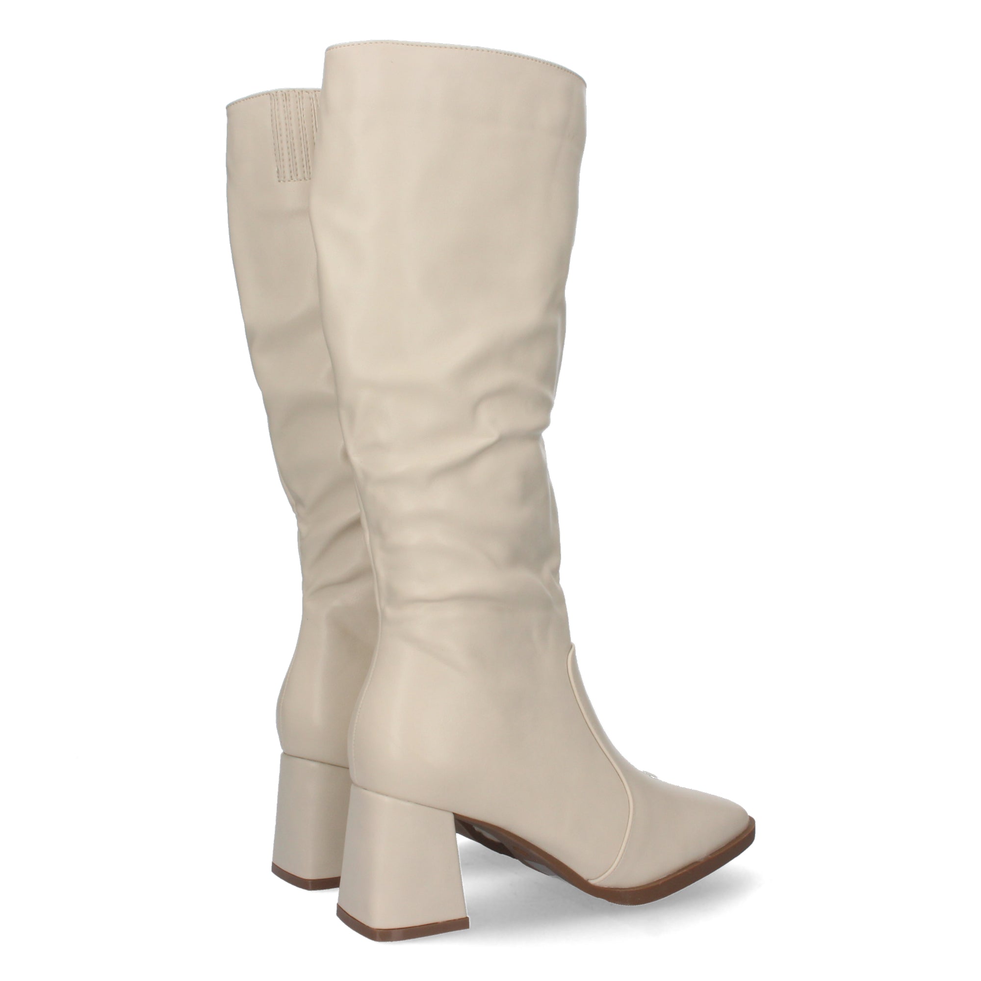 Botas Lisas de Mujer con Tacón Medio y Caña de 34,5cm