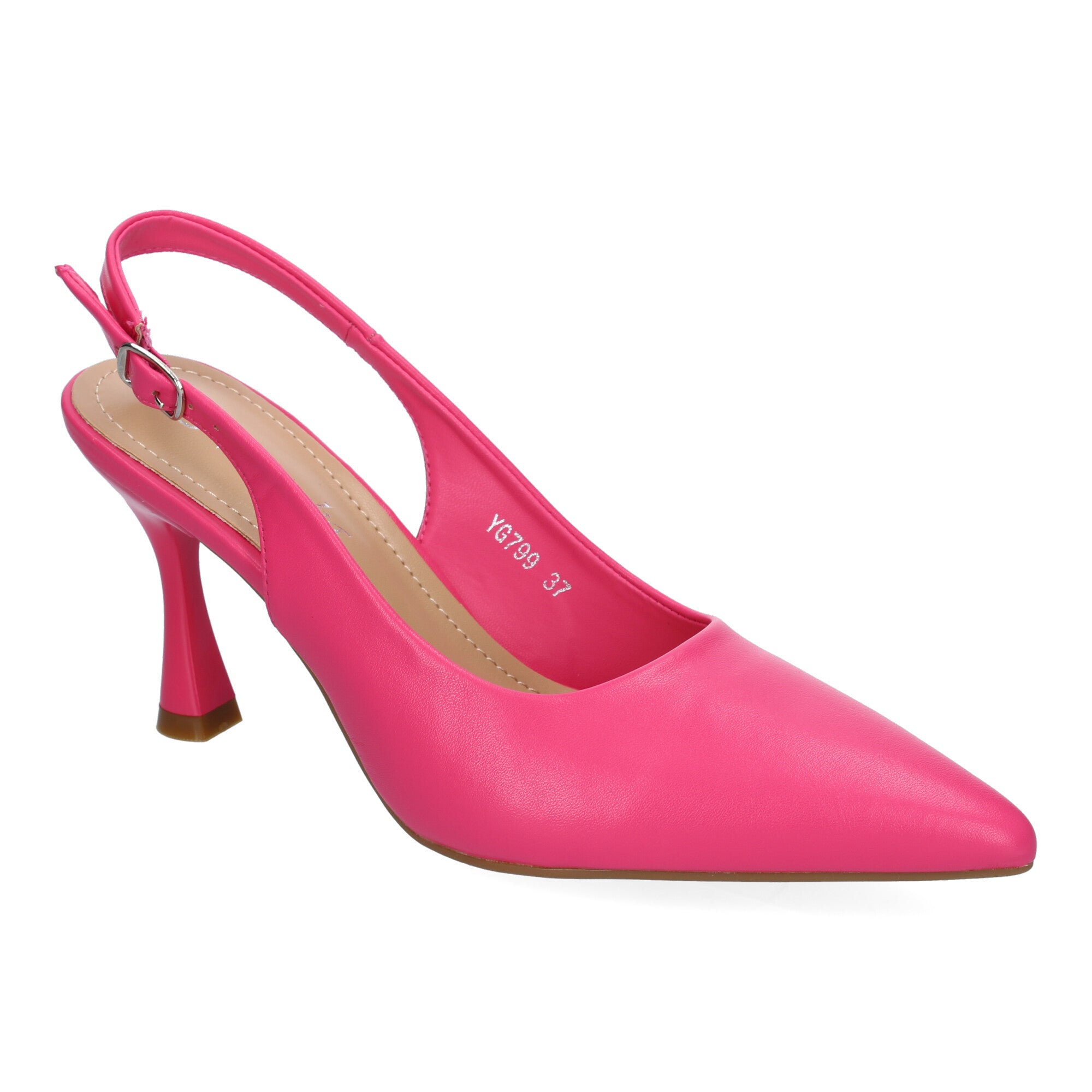 Zapato Fucsia  Salón con Tacon Fino Y Punta Fina Para Mujer